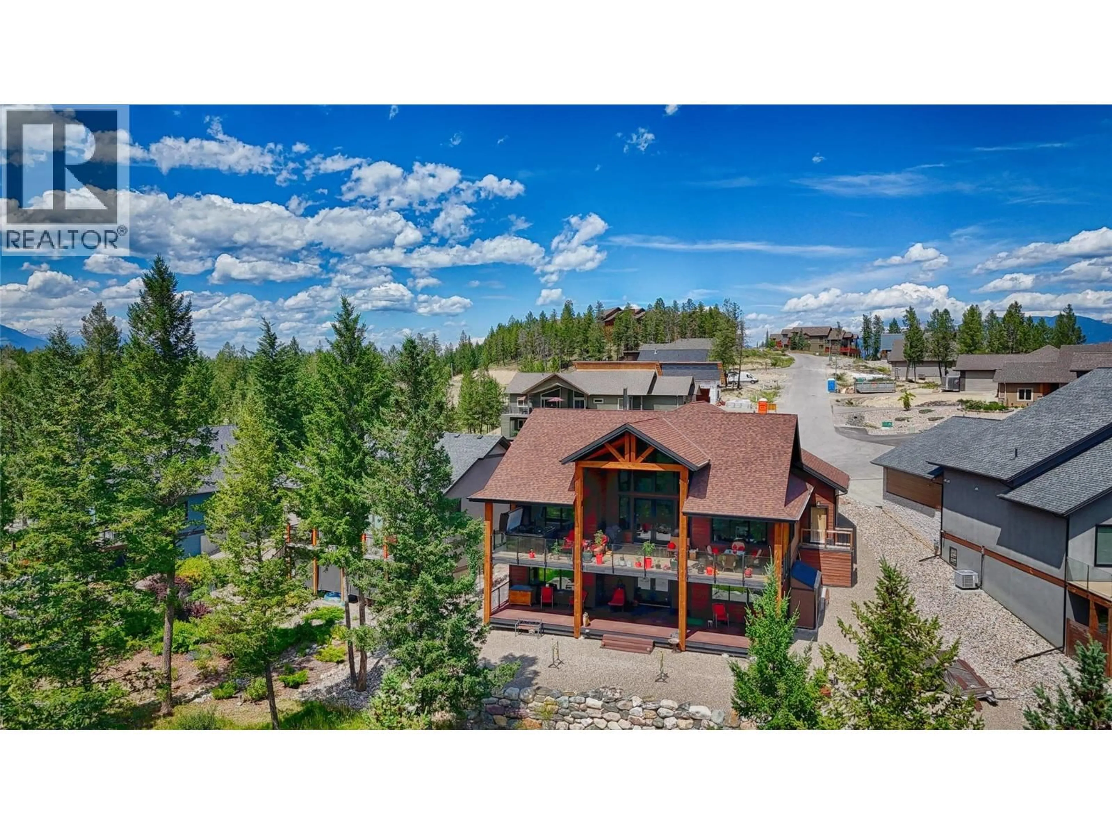 A pic from outside/outdoor area/front of a property/back of a property/a pic from drone, mountain view for 2621 BREWER RIDGE RISE, Invermere British Columbia V0A1K6