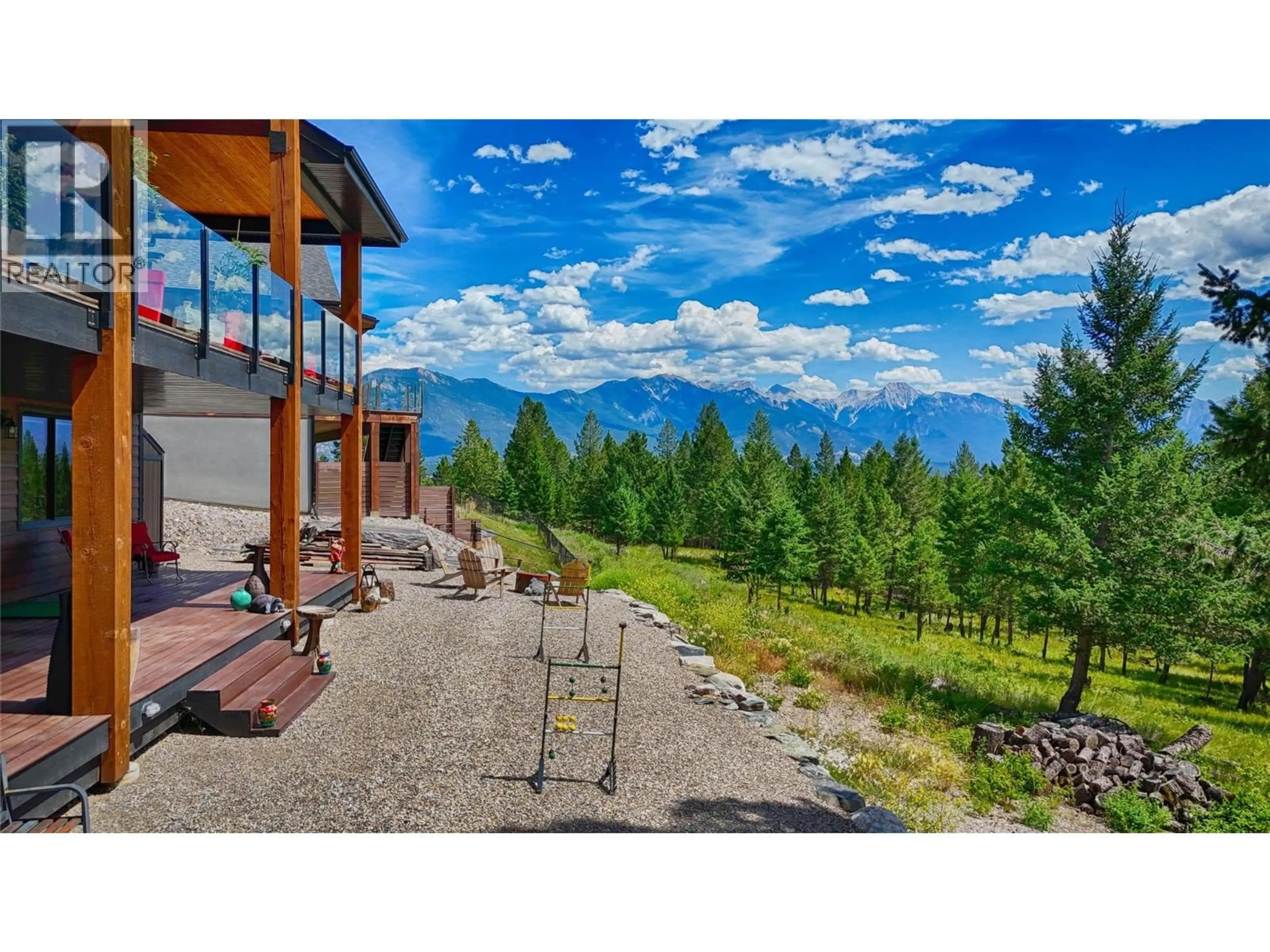 A pic from outside/outdoor area/front of a property/back of a property/a pic from drone, mountain view for 2621 BREWER RIDGE RISE, Invermere British Columbia V0A1K6