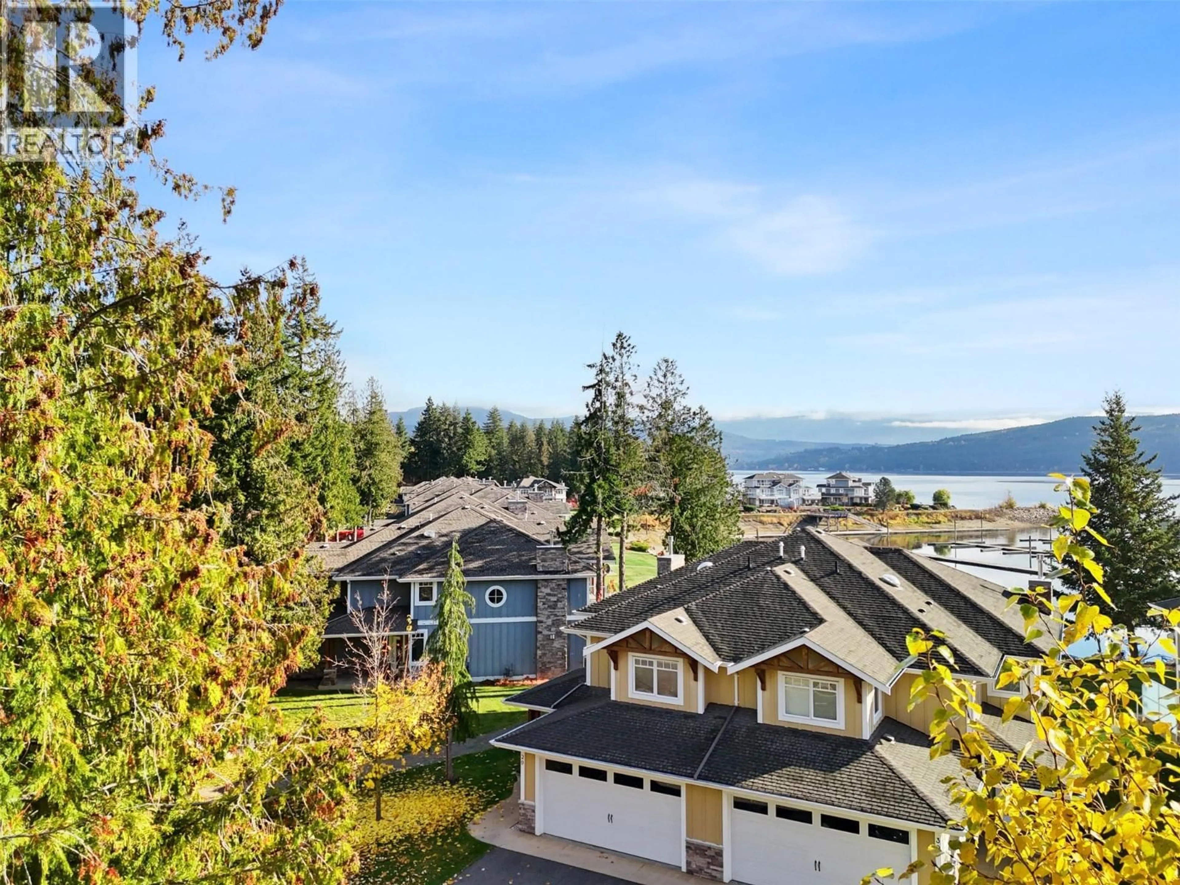 A pic from outside/outdoor area/front of a property/back of a property/a pic from drone, water/lake/river/ocean view for 29 - 3950 EXPRESS POINT ROAD, Scotch Creek British Columbia V0E1M5