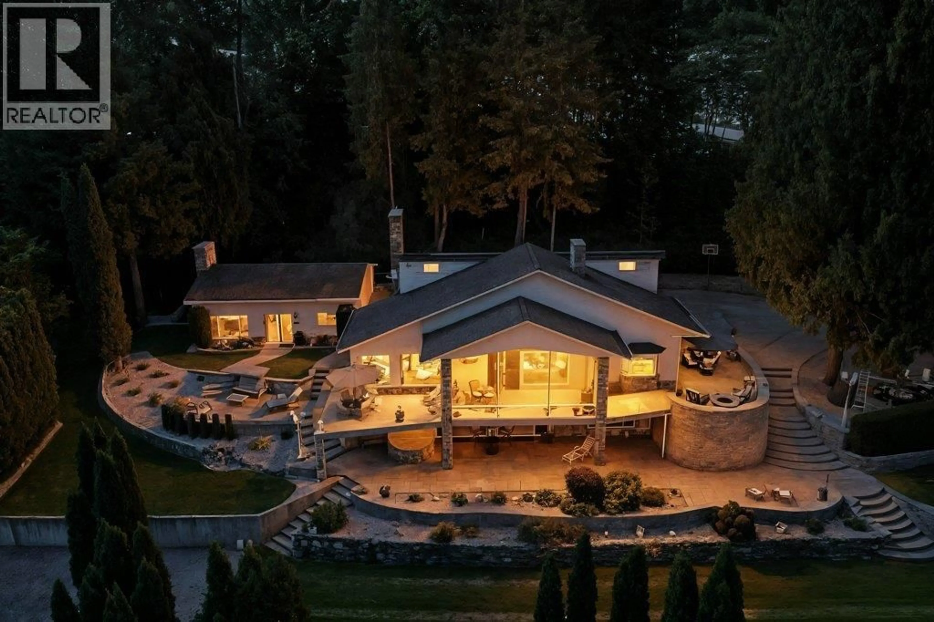 A pic from outside/outdoor area/front of a property/back of a property/a pic from drone, mountain view for 4842 SUNNYBRAE CANOE POINT ROAD, Tappen British Columbia V0E2X1