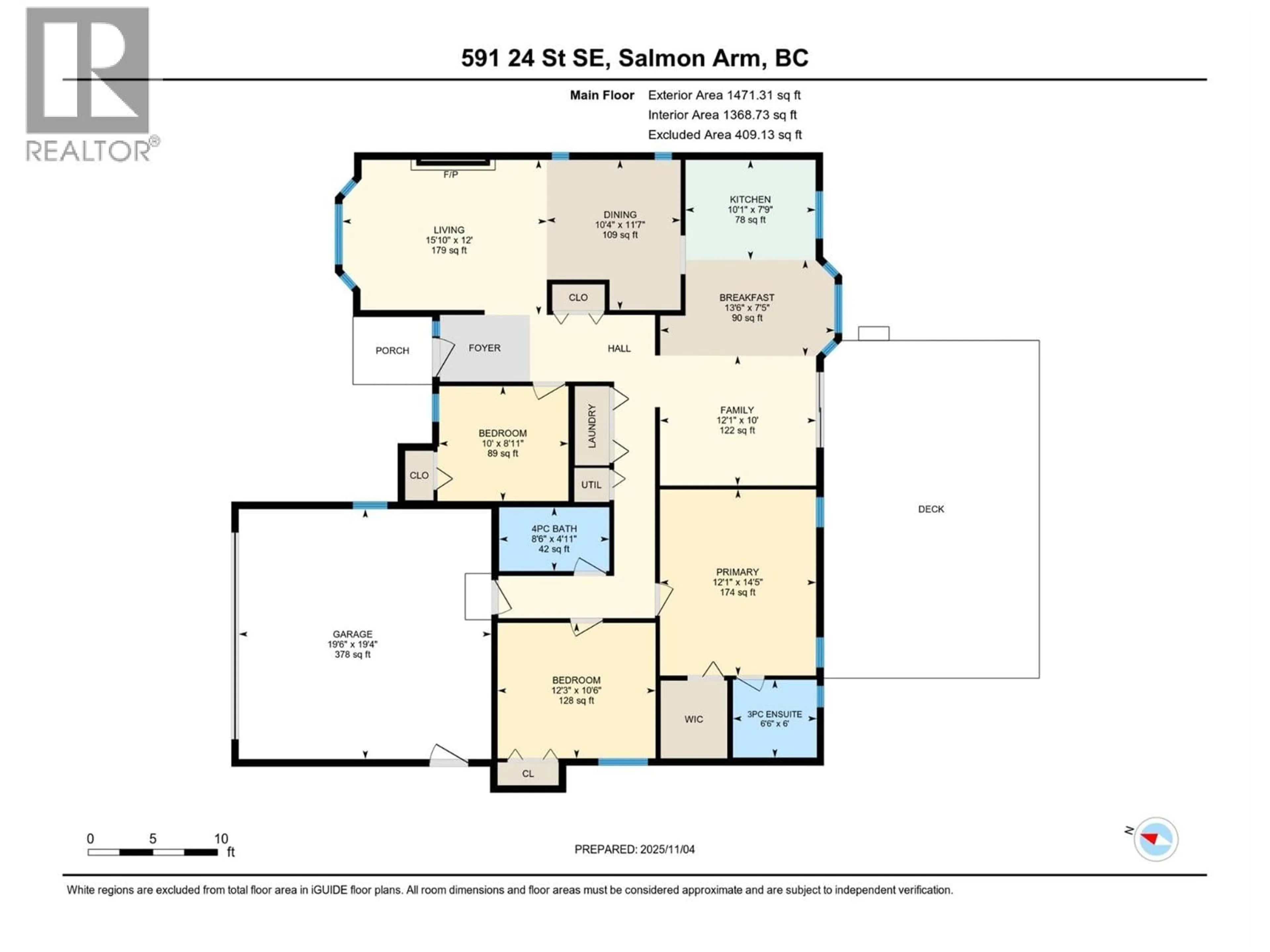 Floor plan for 591 24 STREET SOUTHEAST, Salmon Arm British Columbia V1E1K9