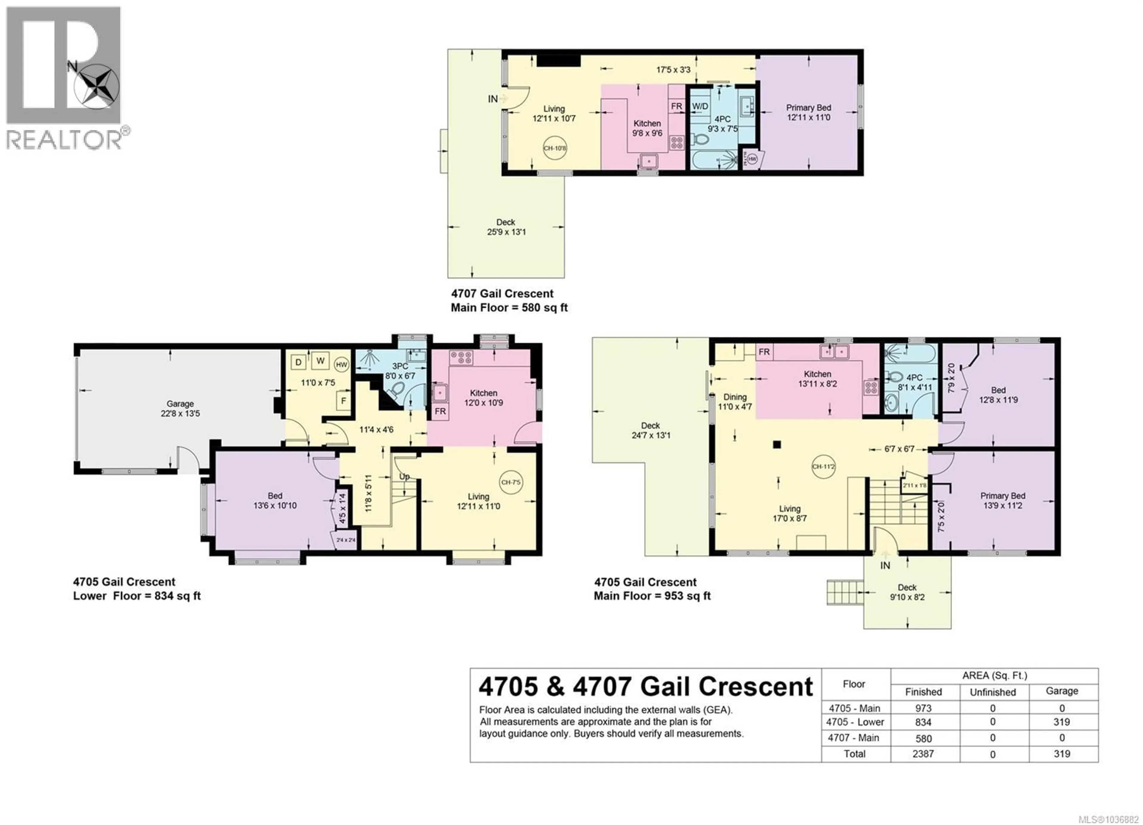 Floor plan for 4705/4707 GAIL CRESCENT, Courtenay British Columbia V9N5Y3
