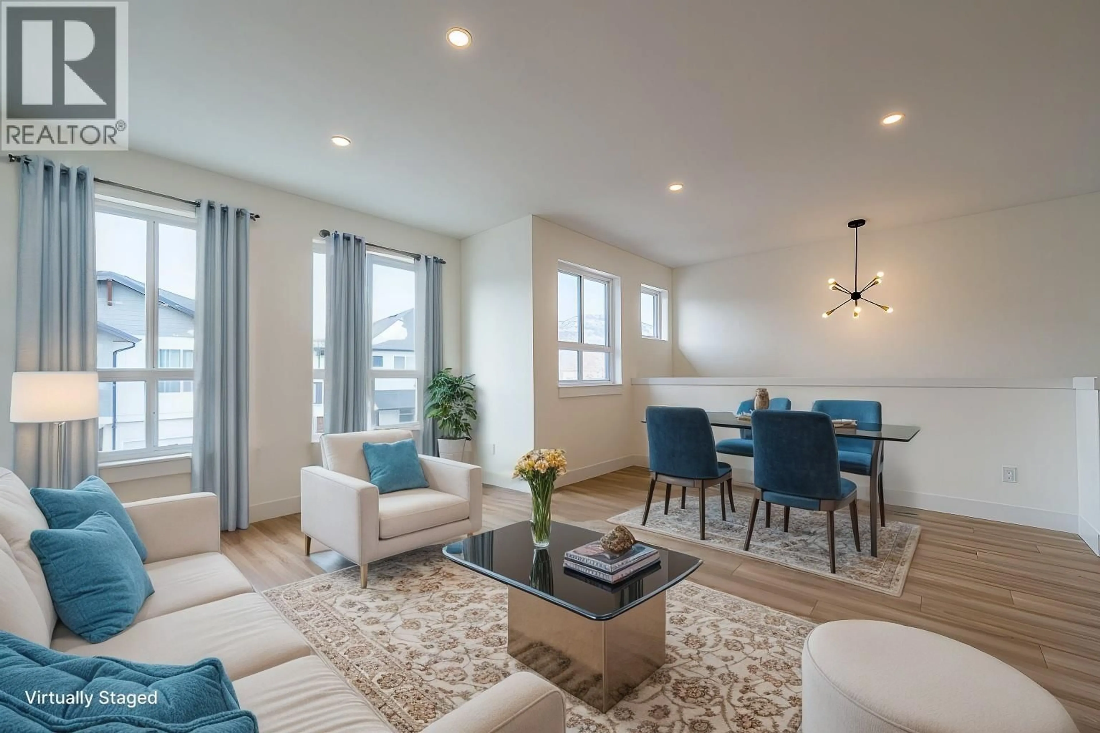 Living room with furniture, wood/laminate floor for 112 - 2648 TRANQUILLE ROAD, Kamloops British Columbia V2B0J4