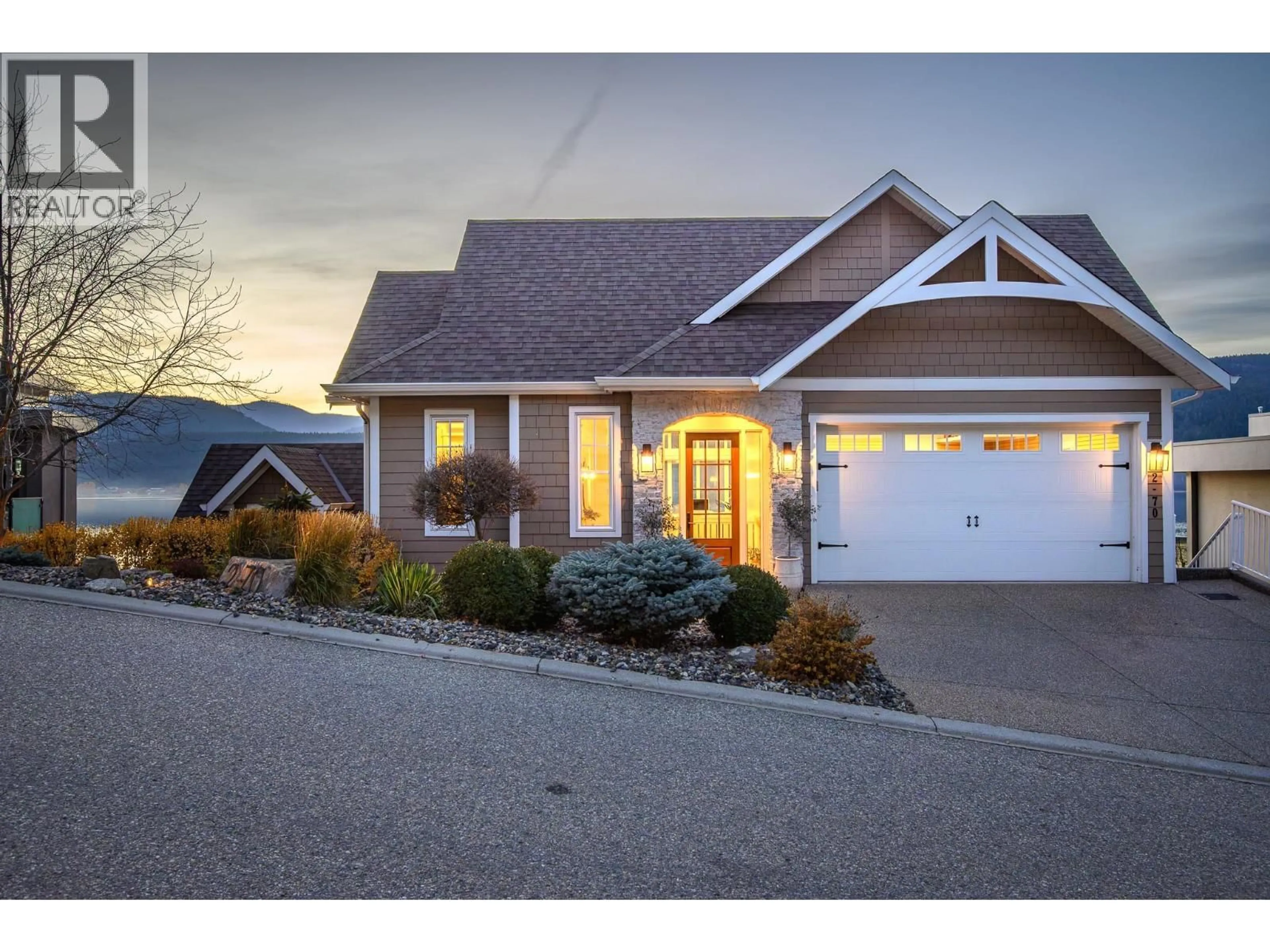 Home with vinyl exterior material, street for 2 - 70 KESTREL PLACE, Vernon British Columbia V1H1T6