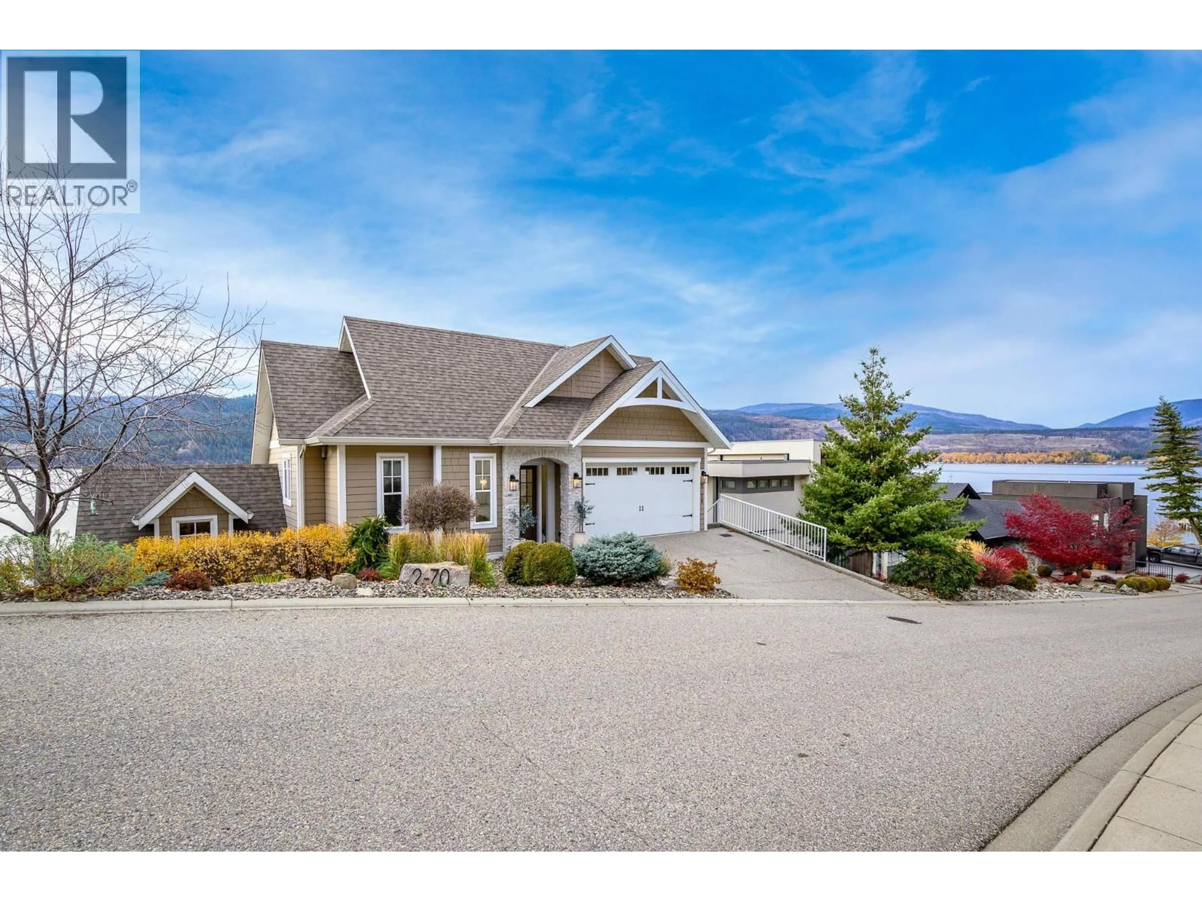 Home with vinyl exterior material, water/lake/river/ocean view for 2 - 70 KESTREL PLACE, Vernon British Columbia V1H1T6