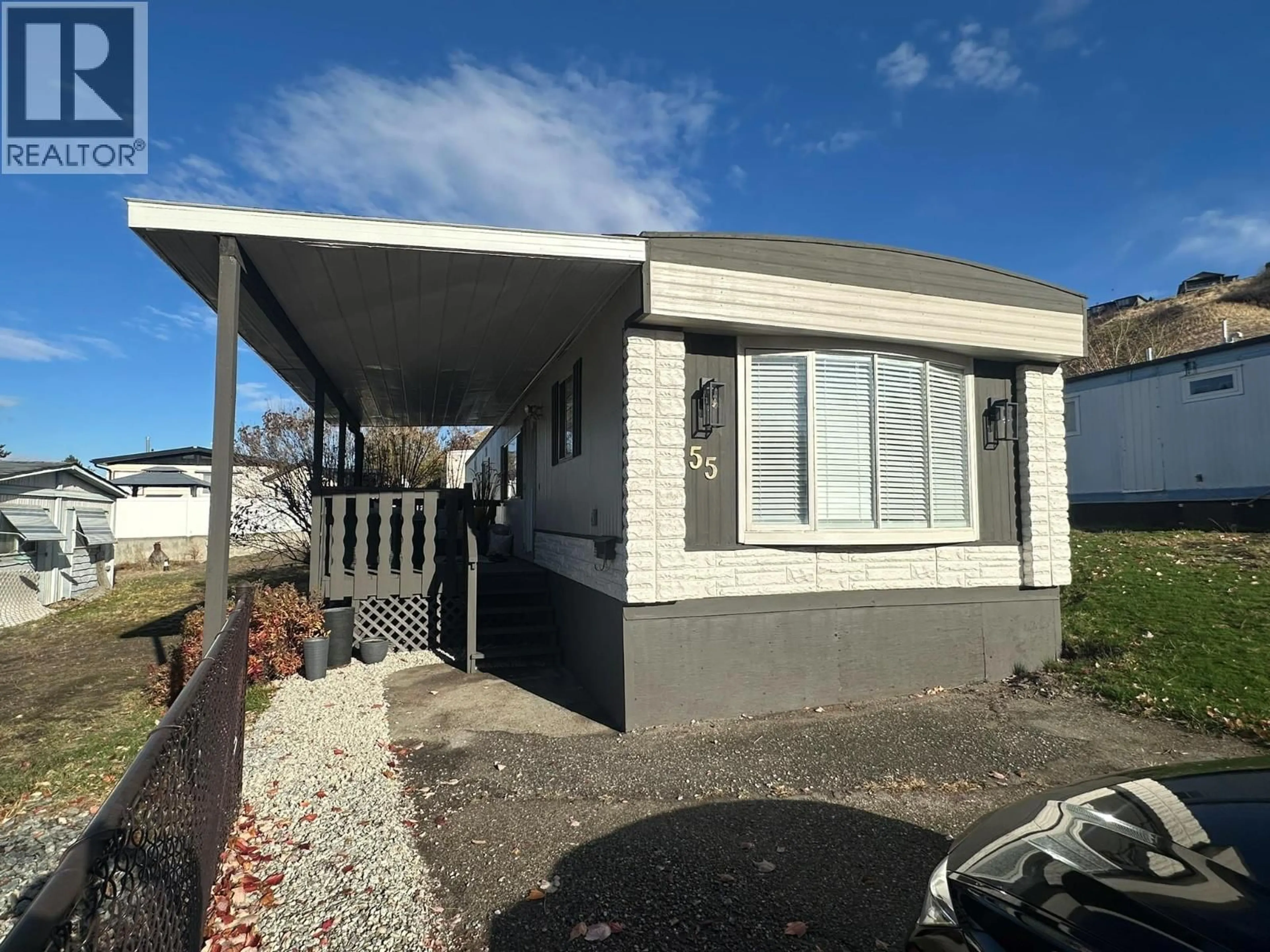 Home with vinyl exterior material, street for 55 - 15401 KALAMALKA ROAD, Coldstream British Columbia V1B1Z3