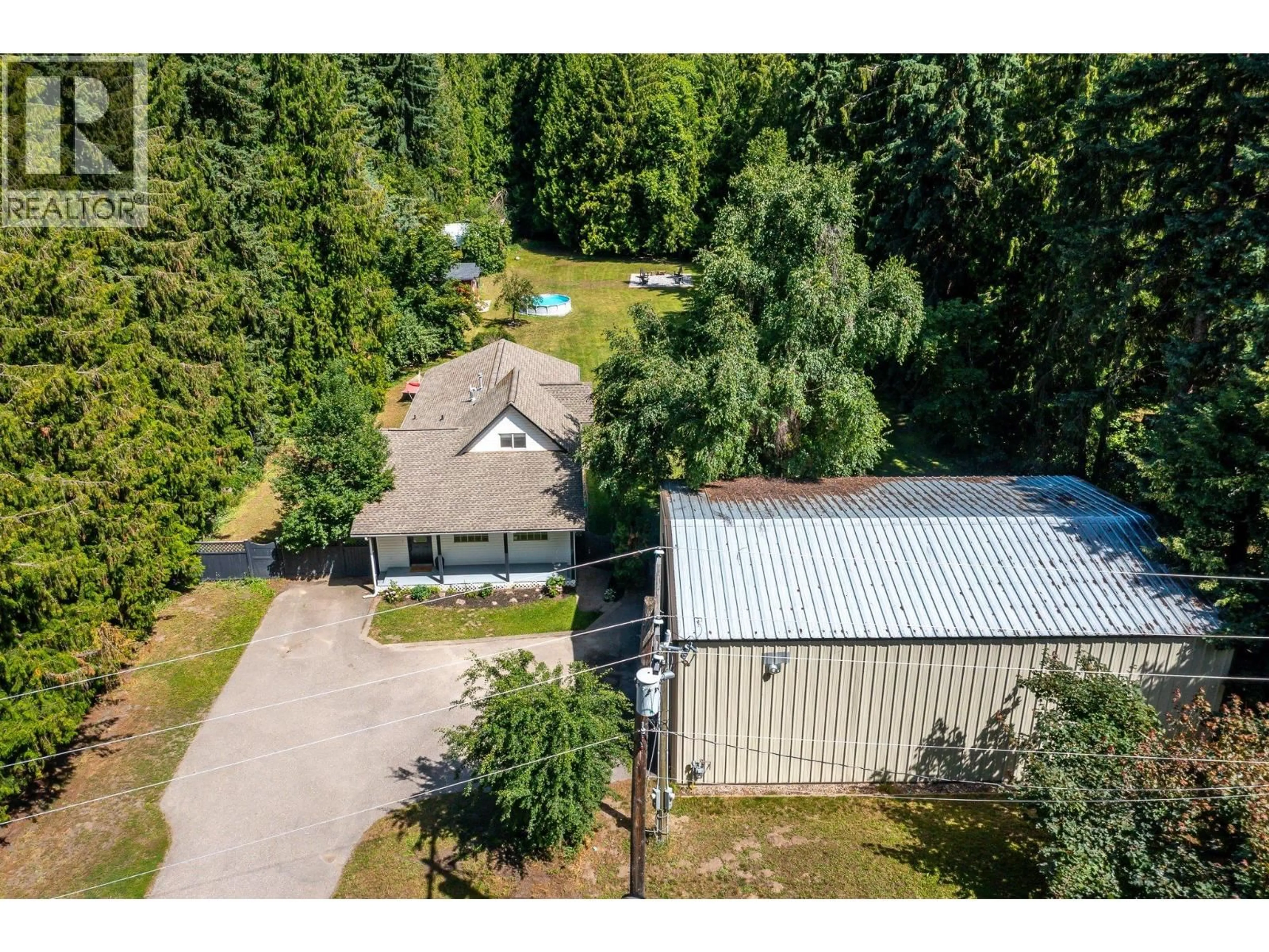 A pic from outside/outdoor area/front of a property/back of a property/a pic from drone, unknown for 855 SALMON RIVER ROAD, Salmon Arm British Columbia V1E3G3