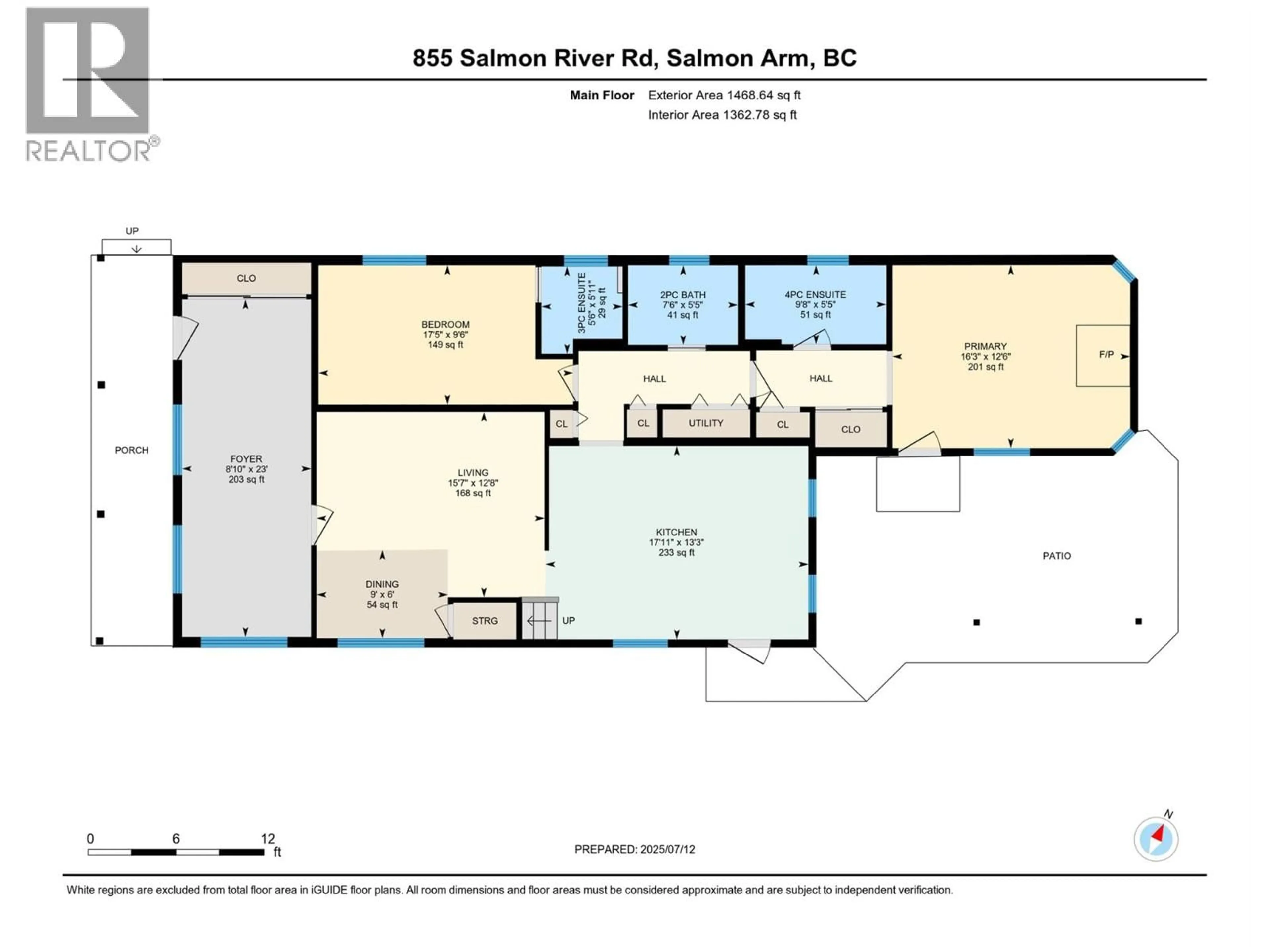 Floor plan for 855 SALMON RIVER ROAD, Salmon Arm British Columbia V1E3G3