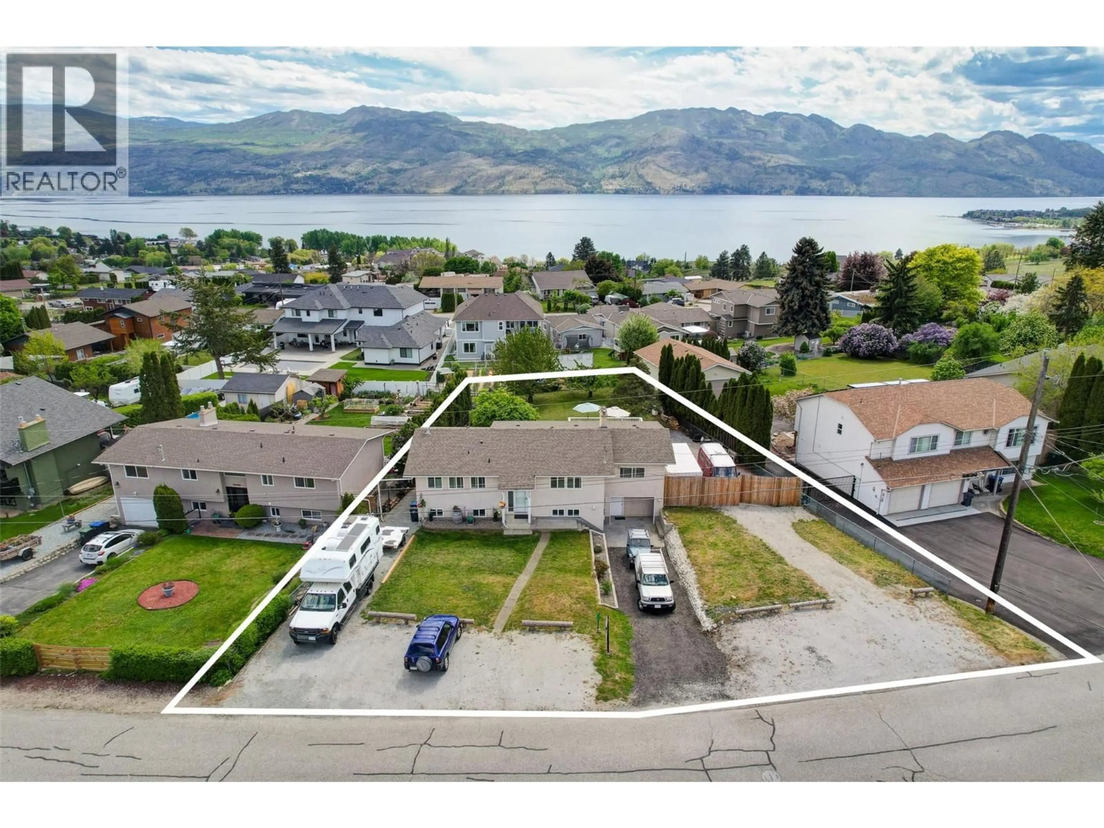 A pic from outside/outdoor area/front of a property/back of a property/a pic from drone, water/lake/river/ocean view for 2169 PETERS ROAD, West Kelowna British Columbia V4T2C3