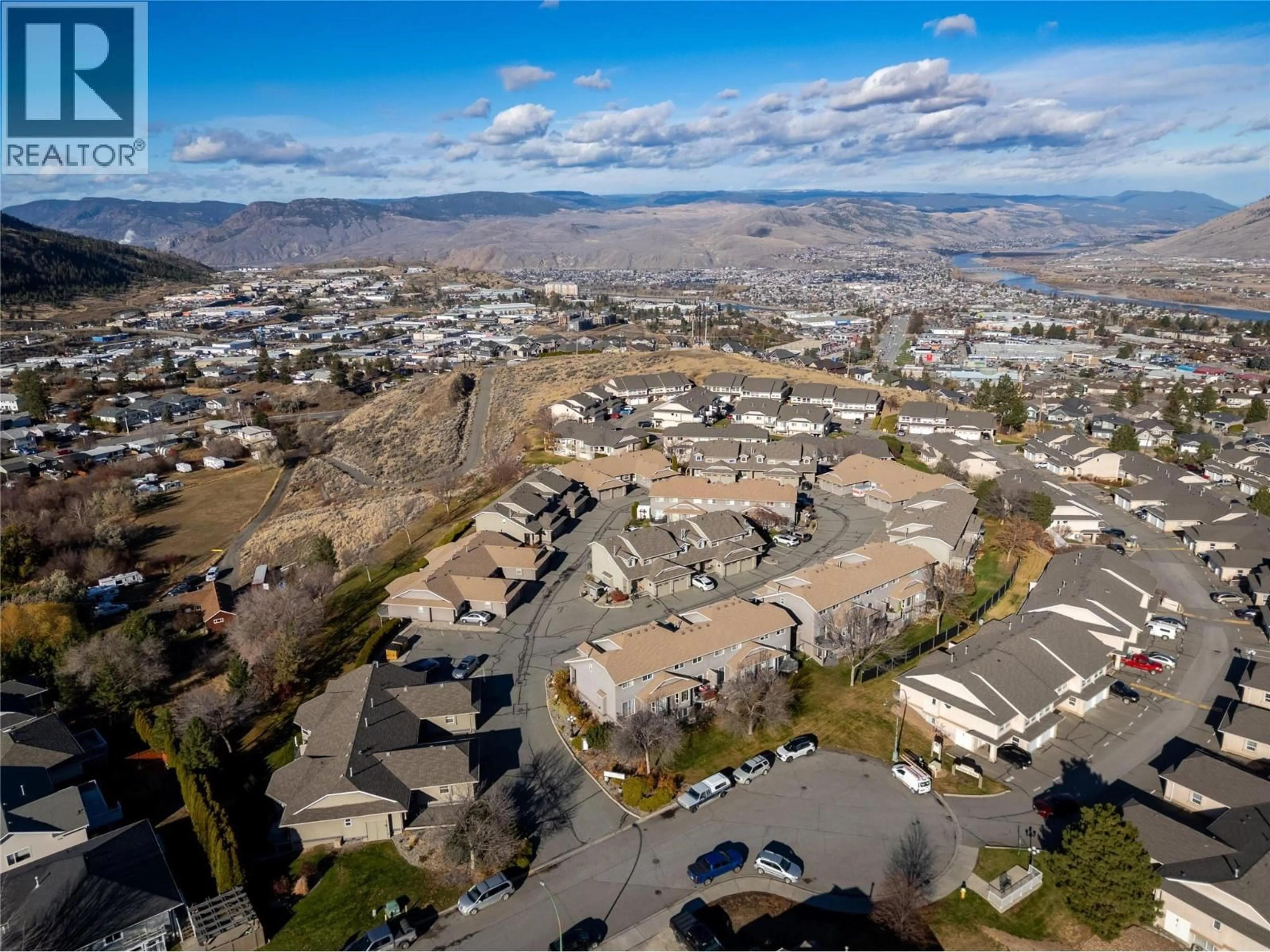 A pic from outside/outdoor area/front of a property/back of a property/a pic from drone, mountain view for 42 - 1750 MCKINLEY COURT, Kamloops British Columbia V2E2N5