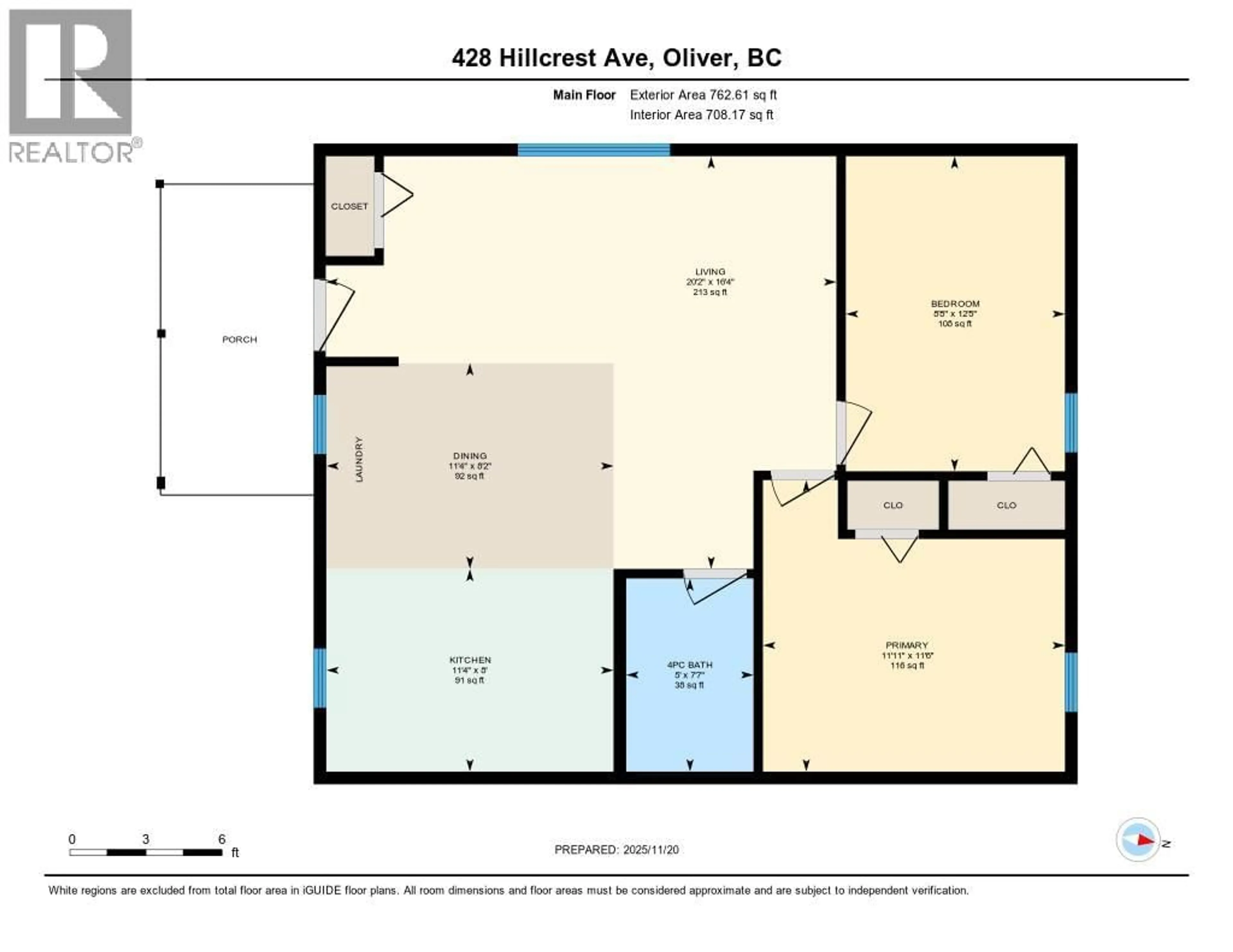 Floor plan for 428 HILLCREST AVENUE, Oliver British Columbia V0H1T0