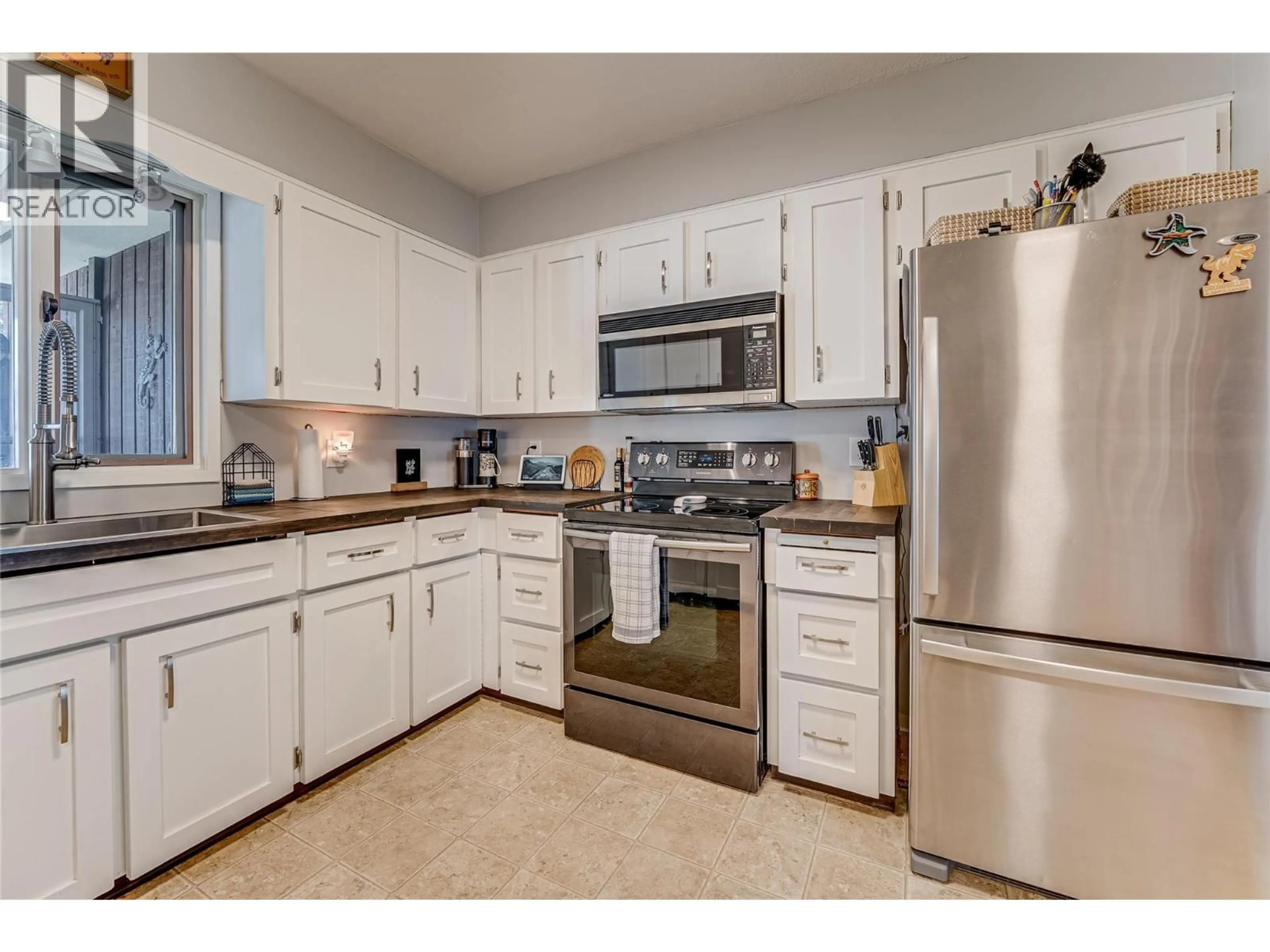 Standard kitchen, ceramic/tile floor for 101 CRESCENT DRIVE, Enderby British Columbia V0E1V2