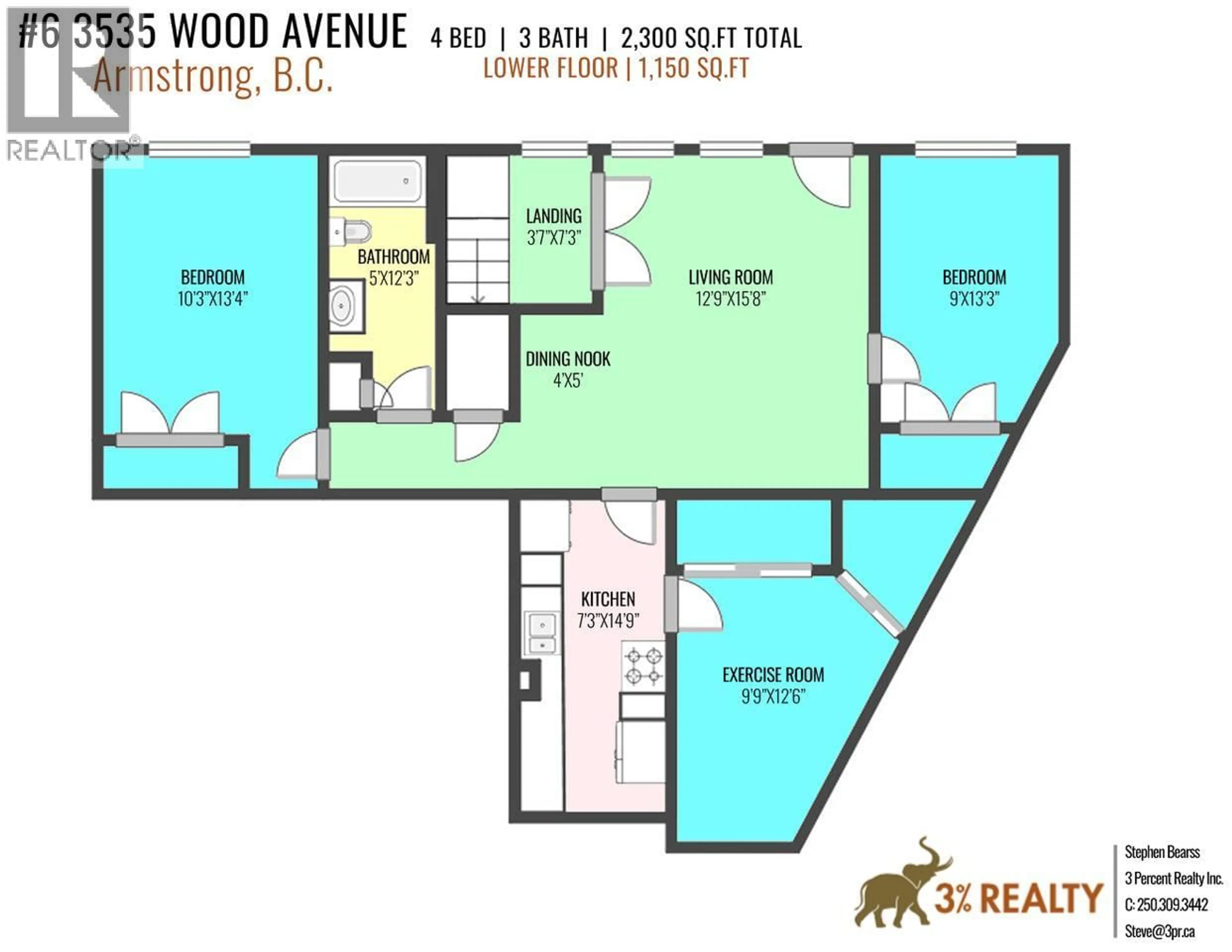 Floor plan for 6 - 3535 WOOD AVENUE, Armstrong British Columbia V0E1B2