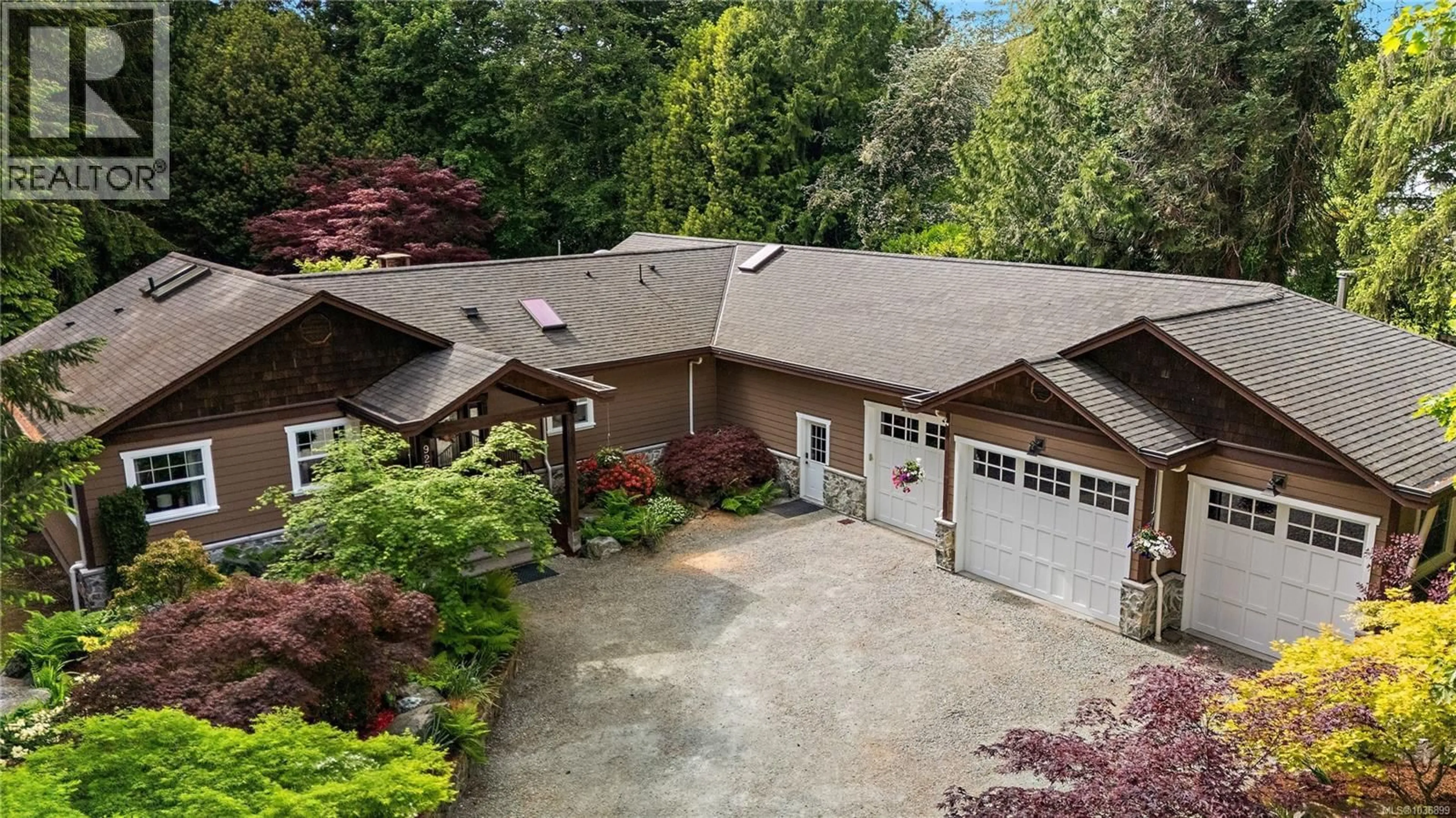 A pic from outside/outdoor area/front of a property/back of a property/a pic from drone, mountain view for 9228 JURA ROAD, North Saanich British Columbia V8L5G1