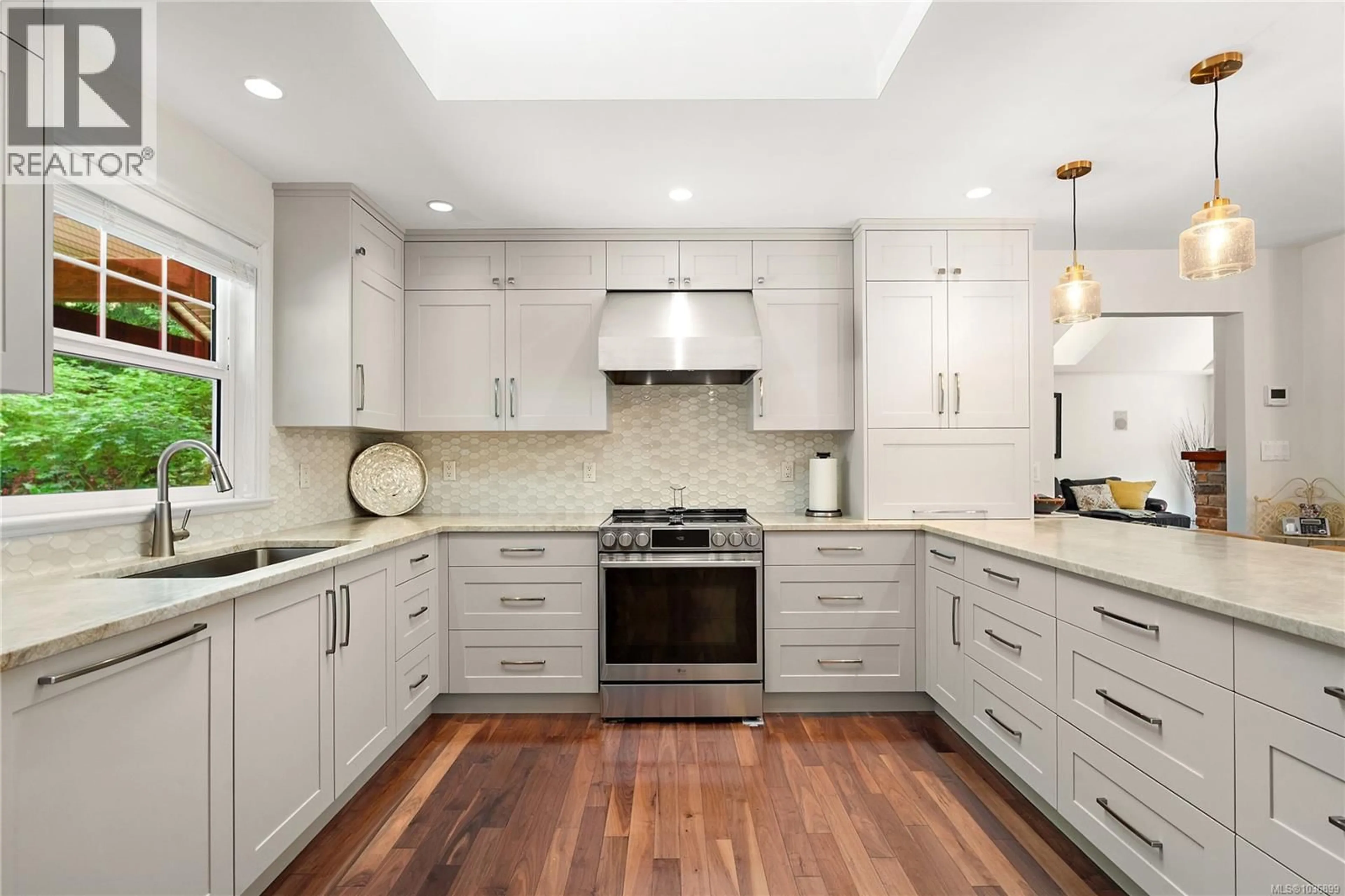 Contemporary kitchen, ceramic/tile floor for 9228 JURA ROAD, North Saanich British Columbia V8L5G1