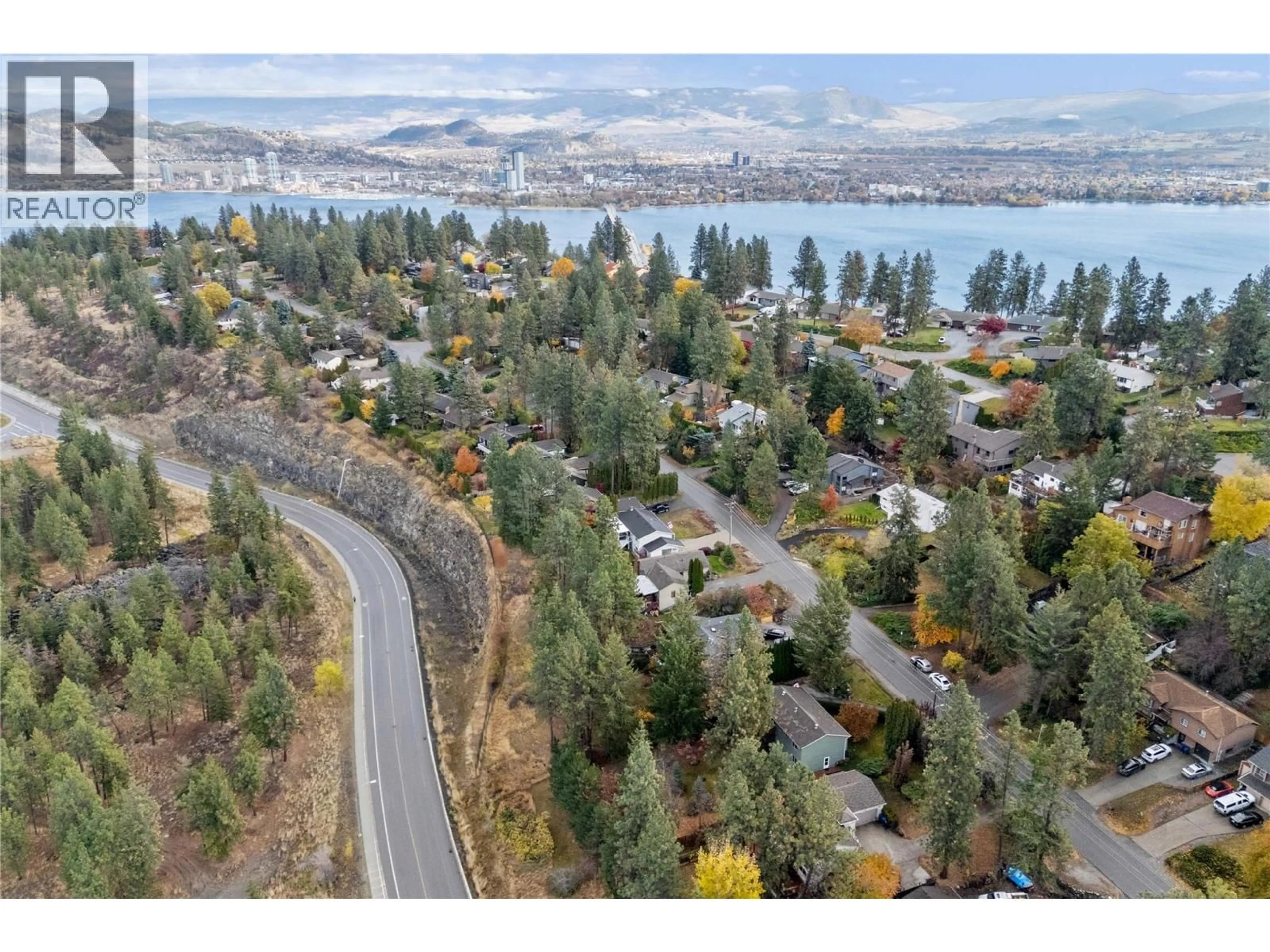 A pic from outside/outdoor area/front of a property/back of a property/a pic from drone, water/lake/river/ocean view for 2164 TOMAT AVENUE, West Kelowna British Columbia V1Z3C5