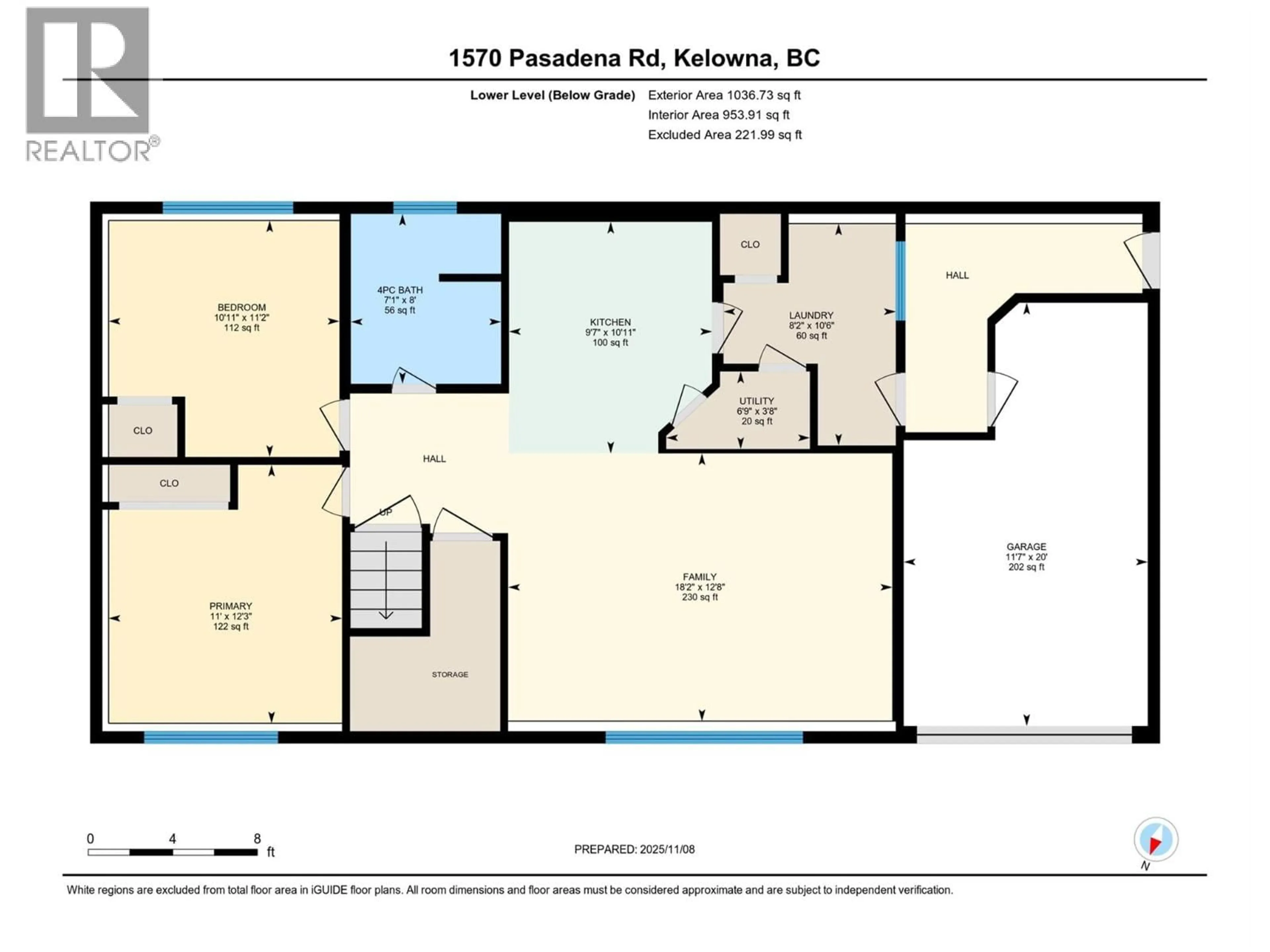 Floor plan for 1570 PASADENA ROAD, Kelowna British Columbia V1X4P8
