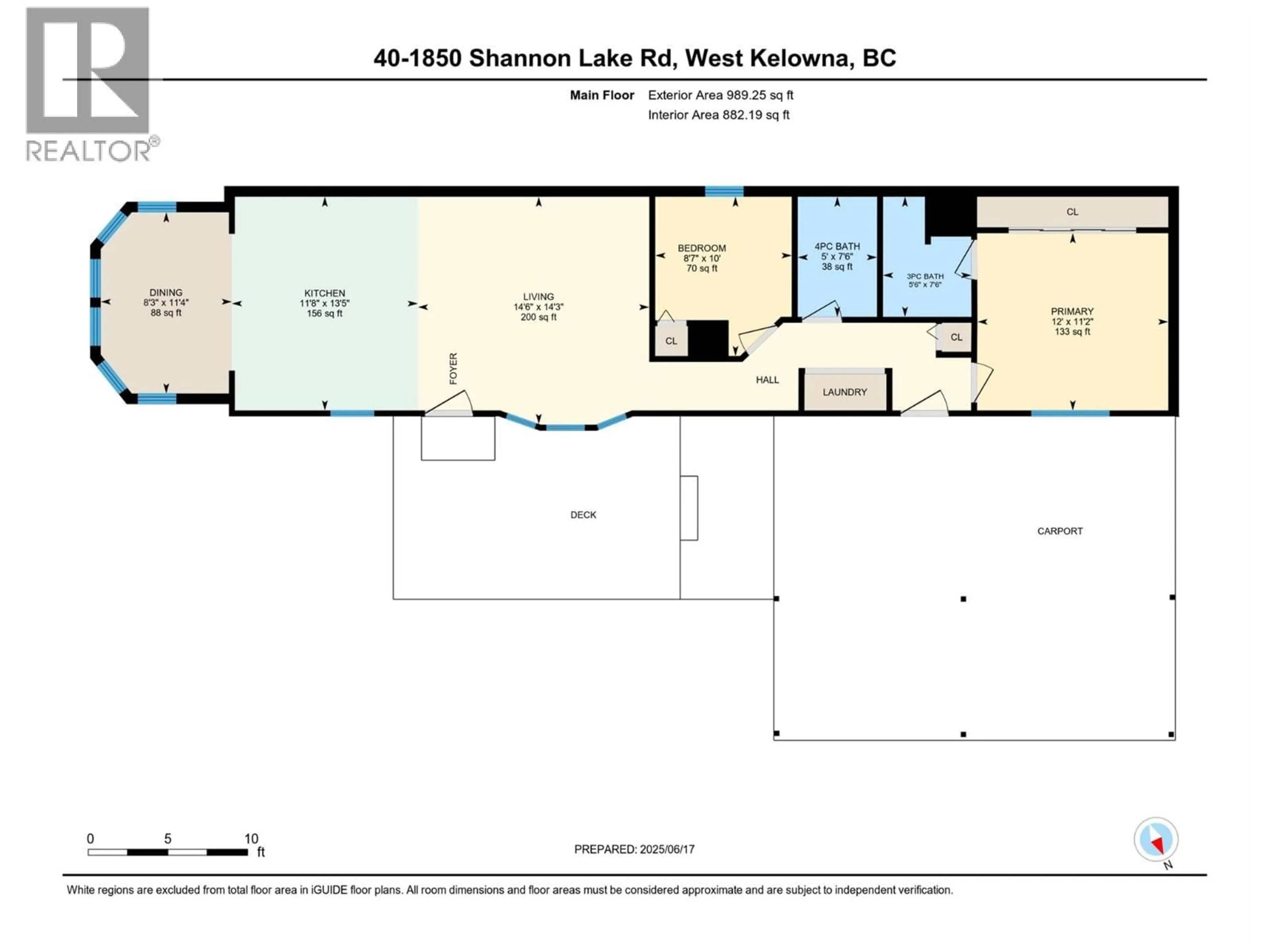 Floor plan for 40 - 1850 SHANNON LAKE ROAD, West Kelowna British Columbia V4T1L6