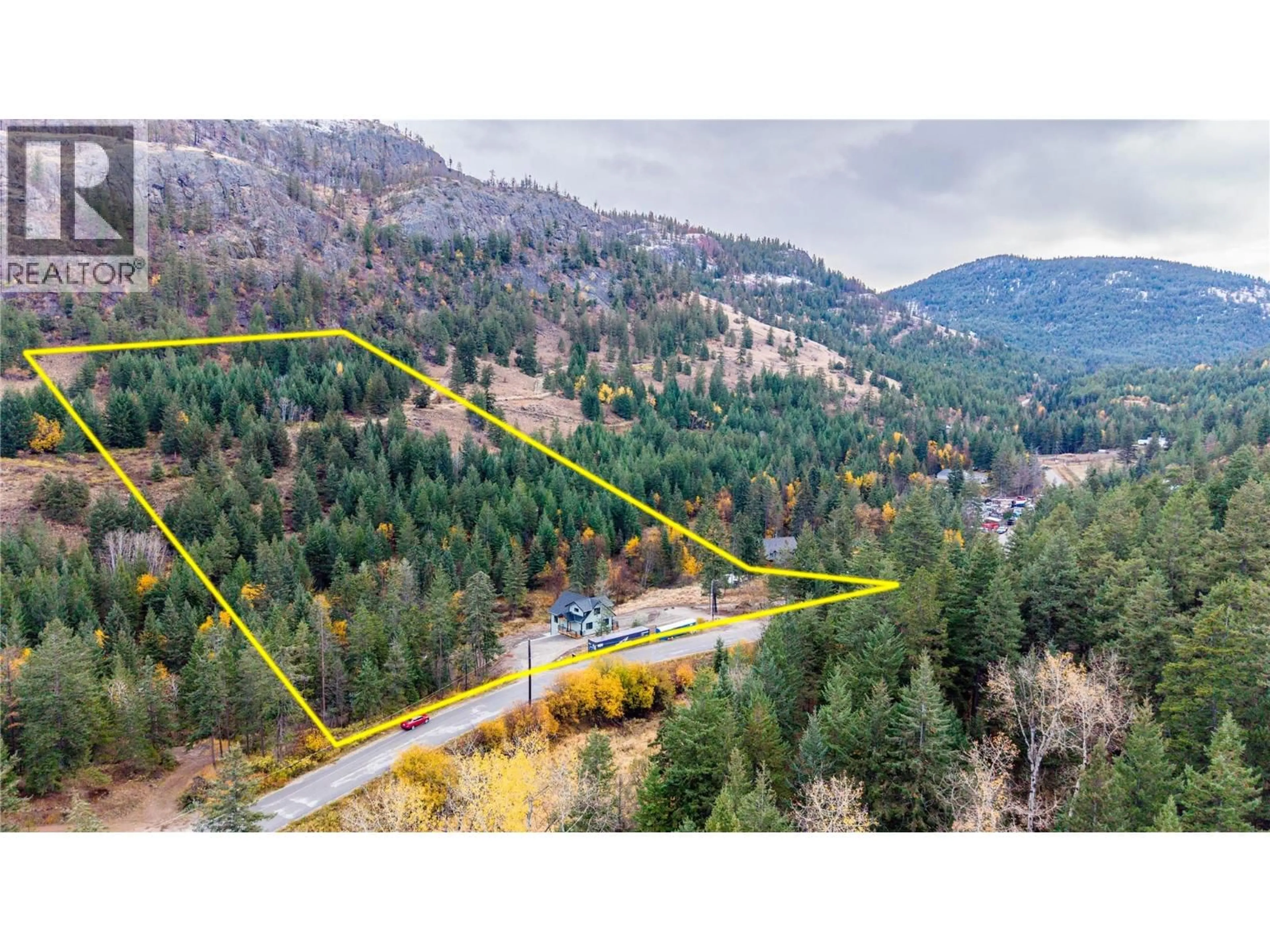 A pic from outside/outdoor area/front of a property/back of a property/a pic from drone, forest/trees view for 645 GRAND ORO ROAD, Kaleden British Columbia V0H1K0