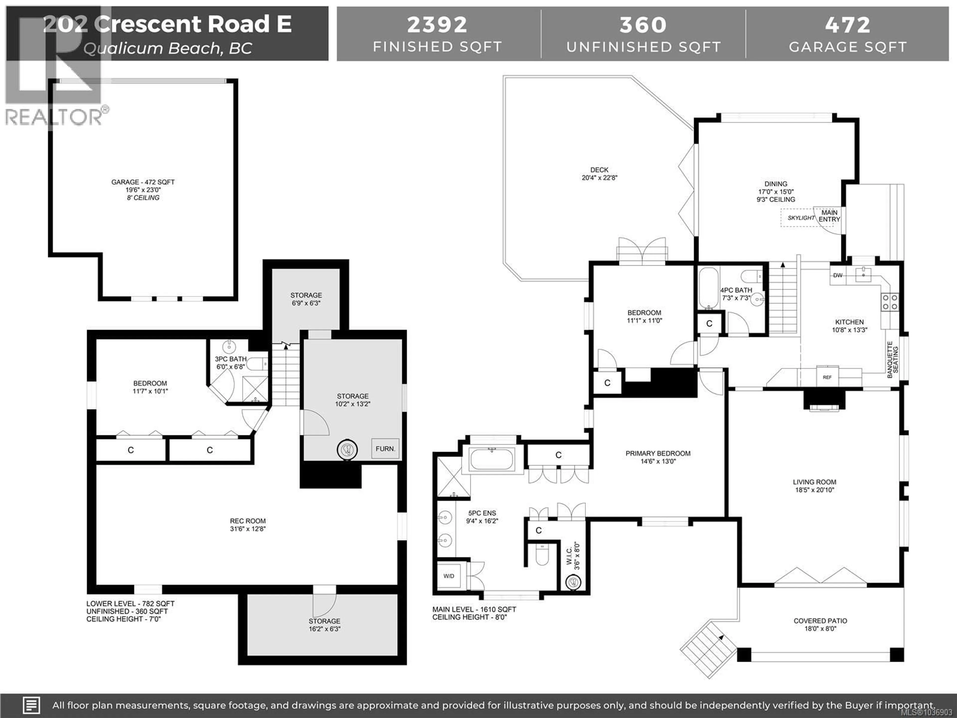 Floor plan for 202 CRESCENT ROAD EAST, Qualicum Beach British Columbia V9K1L6