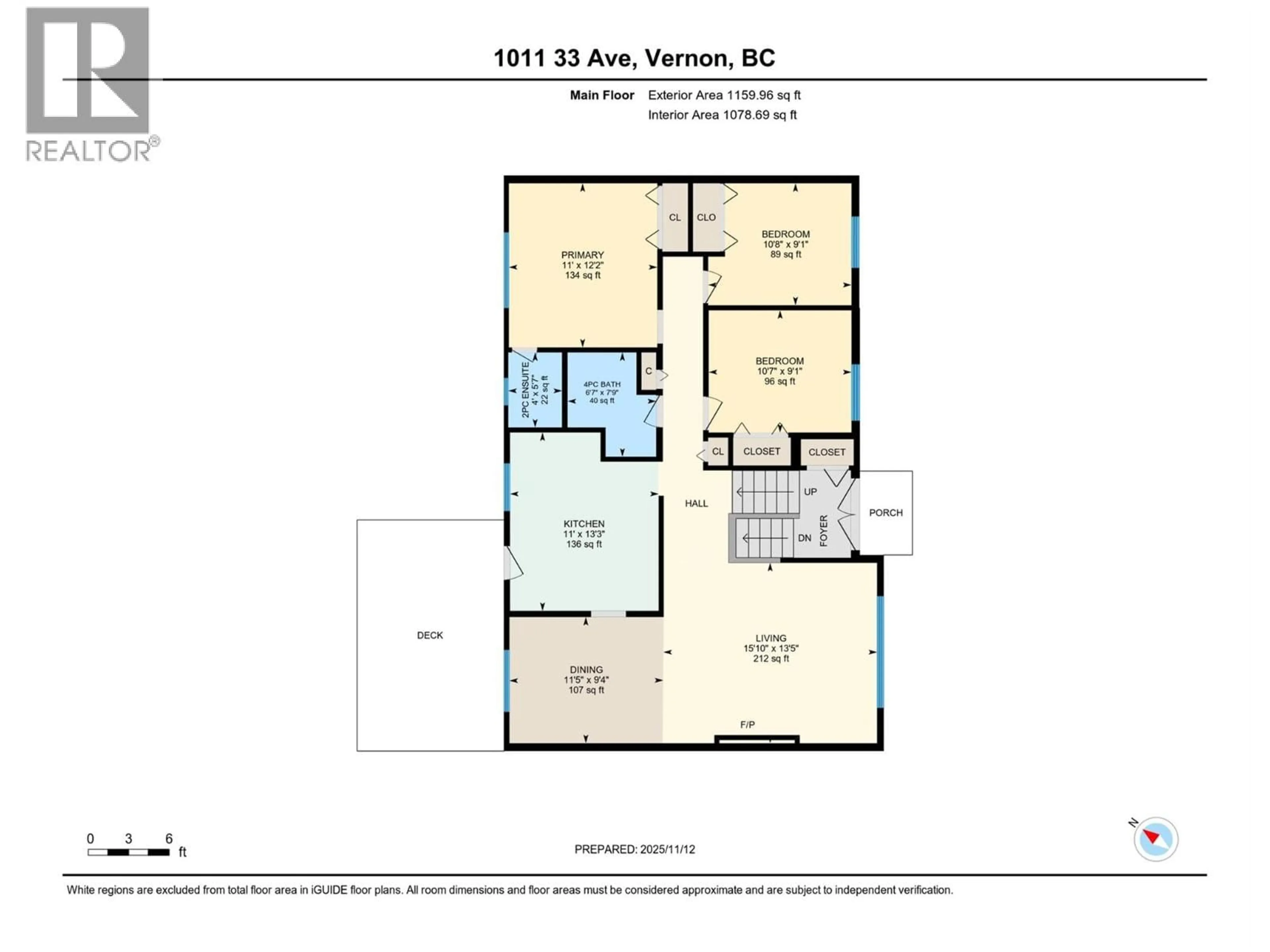 Floor plan for 1011 33 AVENUE, Vernon British Columbia V1T6R6