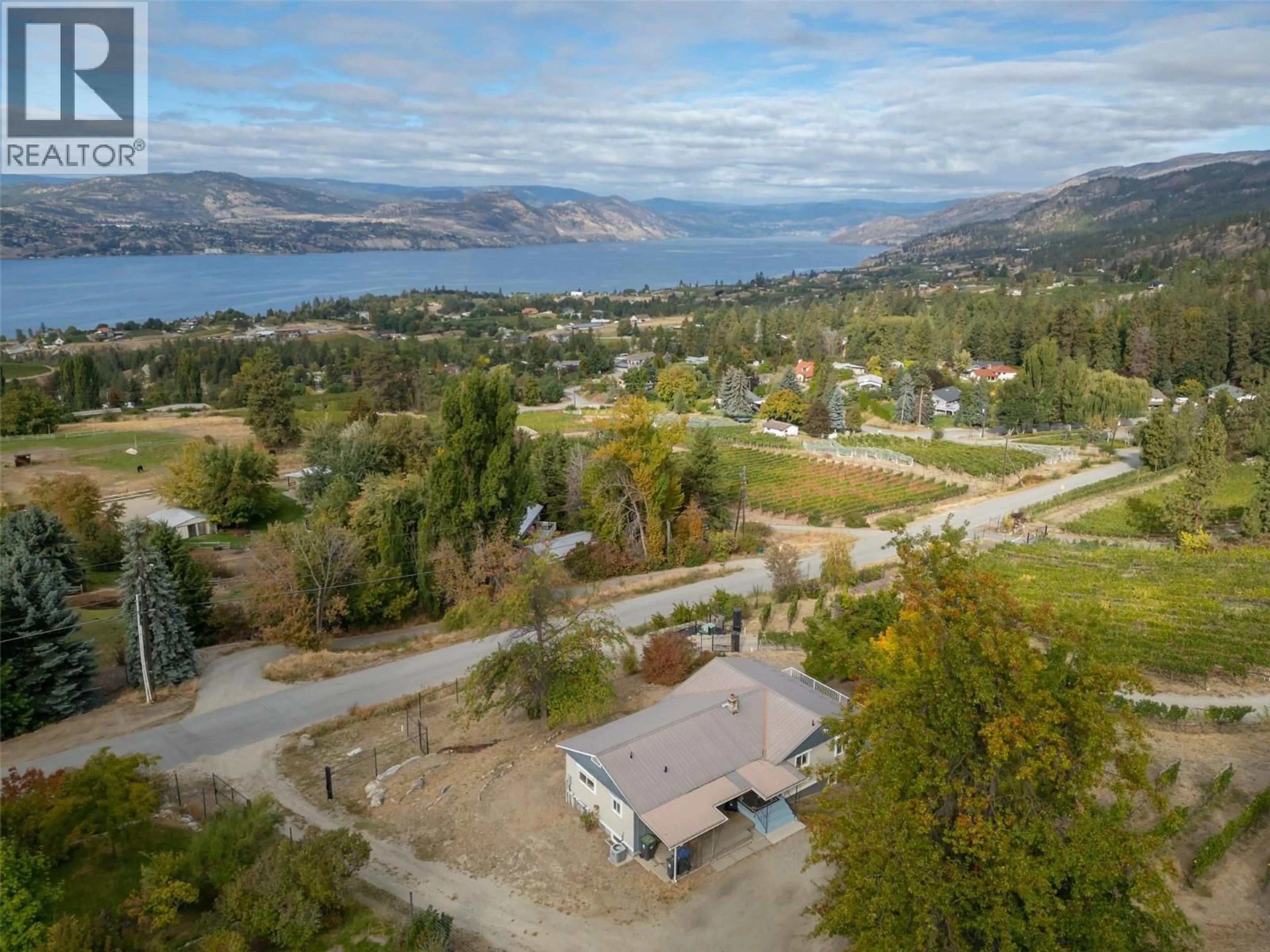 A pic from outside/outdoor area/front of a property/back of a property/a pic from drone, water/lake/river/ocean view for 2864 ARAWANA ROAD, Naramata British Columbia V0H1N1