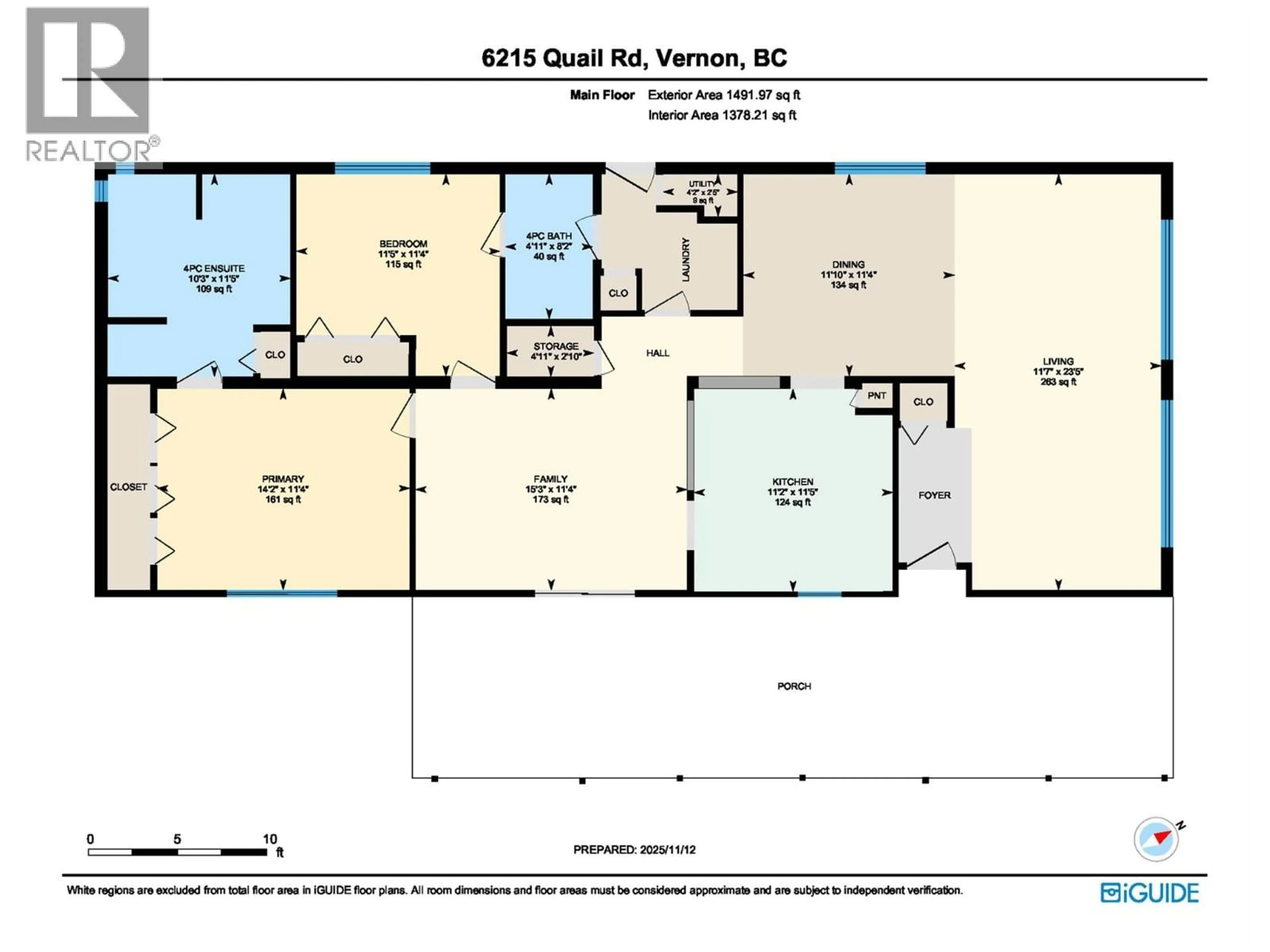Floor plan for 6215 QUAIL ROAD, Vernon British Columbia V1H1M8
