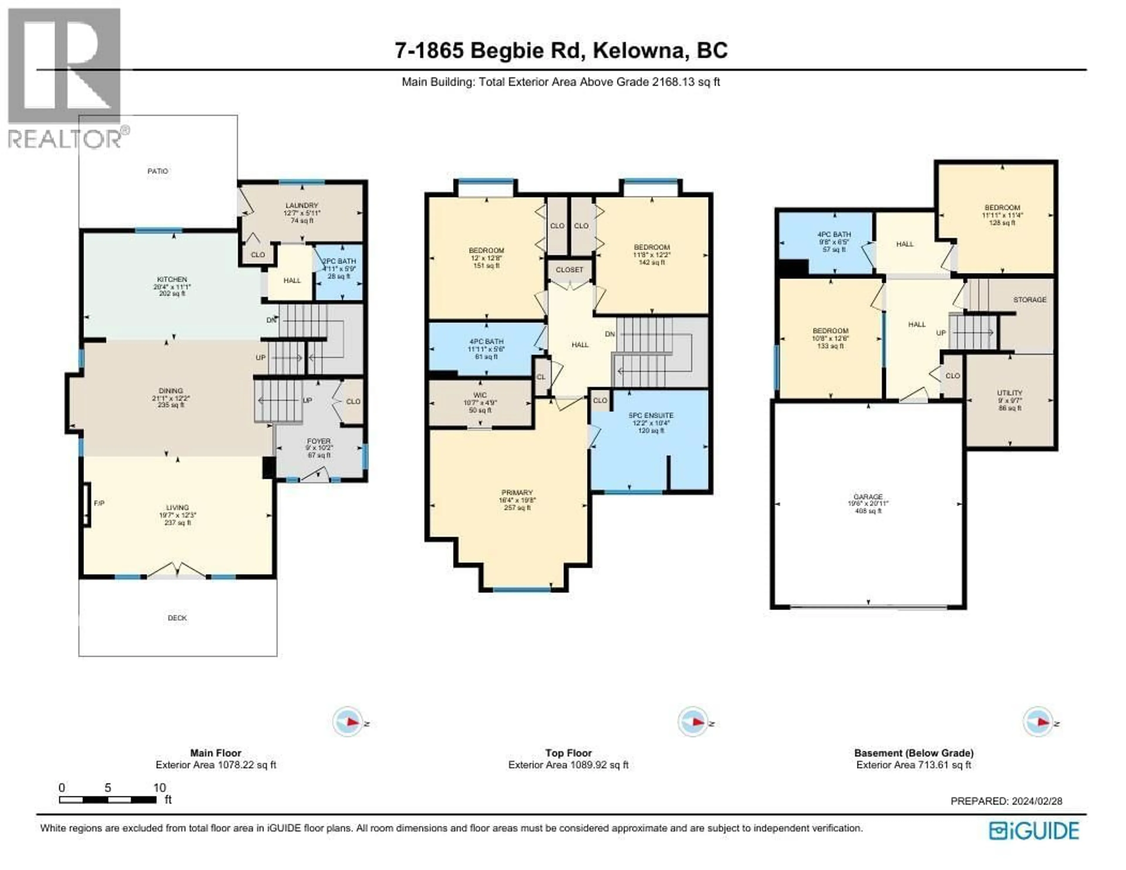 Floor plan for 7 - 1865 BEGBIE ROAD, Kelowna British Columbia V1V2X4