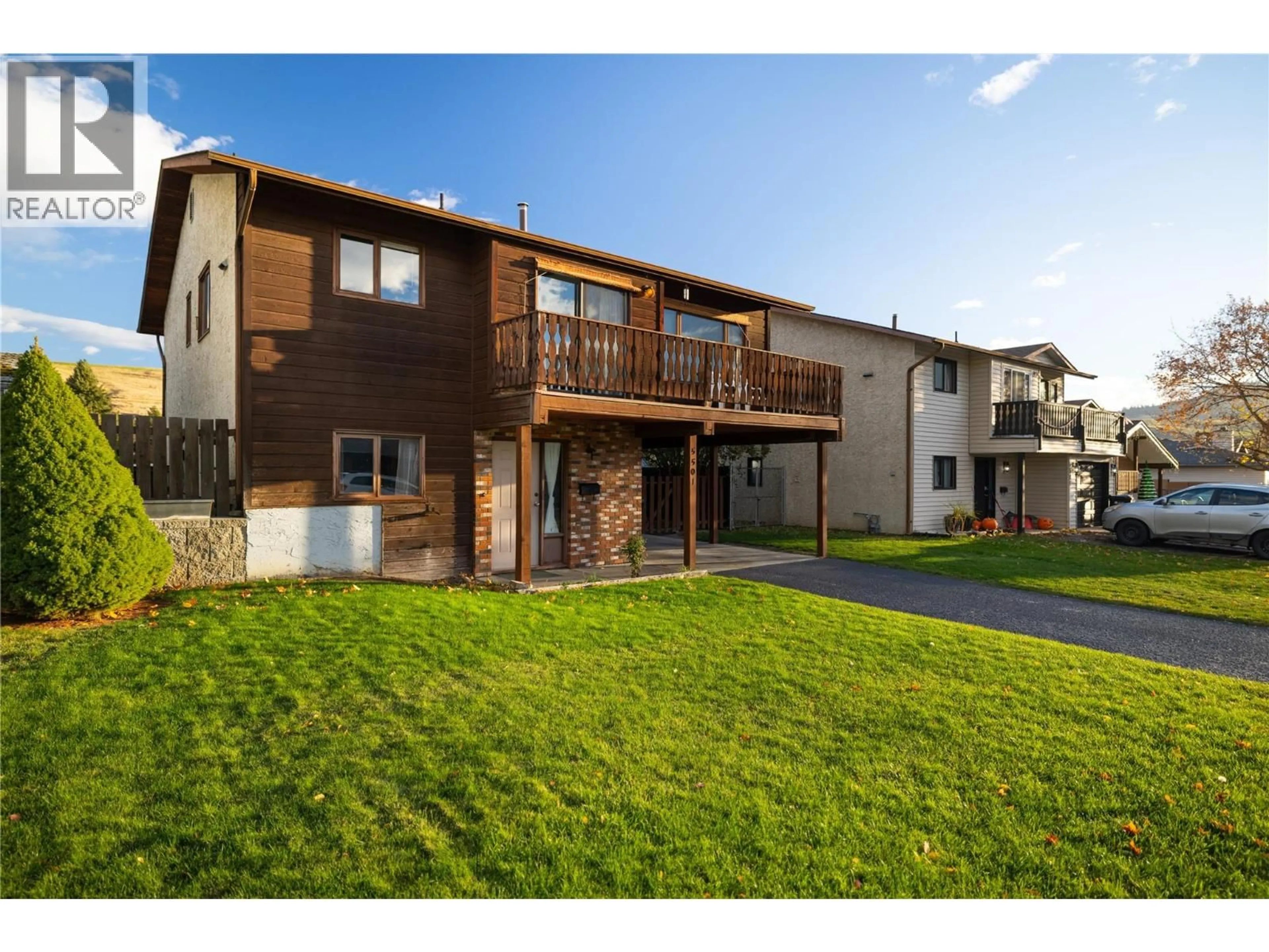 A pic from outside/outdoor area/front of a property/back of a property/a pic from drone, unknown for 5501 WILLOW DRIVE, Vernon British Columbia V1T7W3