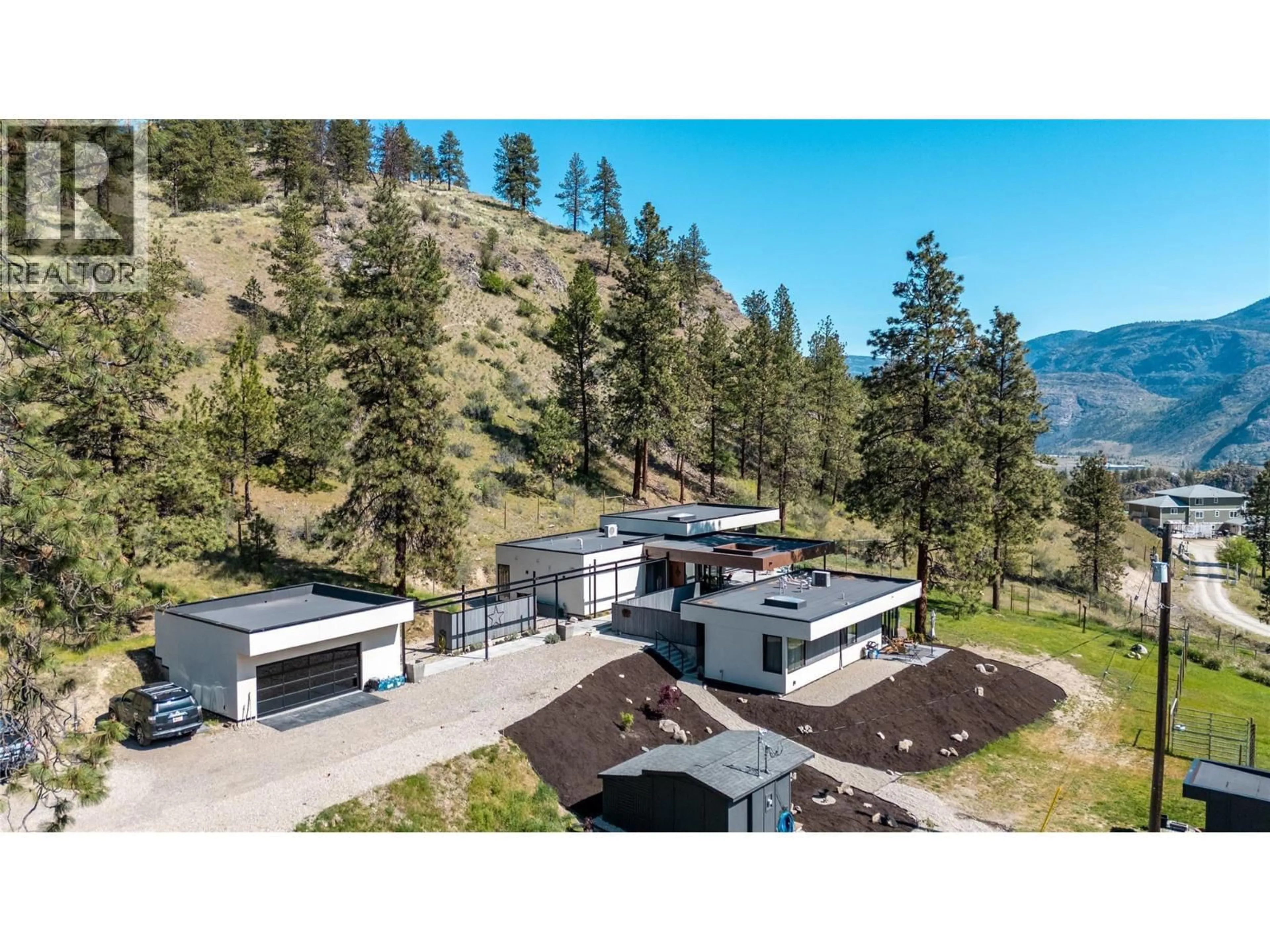 A pic from outside/outdoor area/front of a property/back of a property/a pic from drone, mountain view for 503 WILSON MOUNTAIN ROAD, Oliver British Columbia V0H1T5