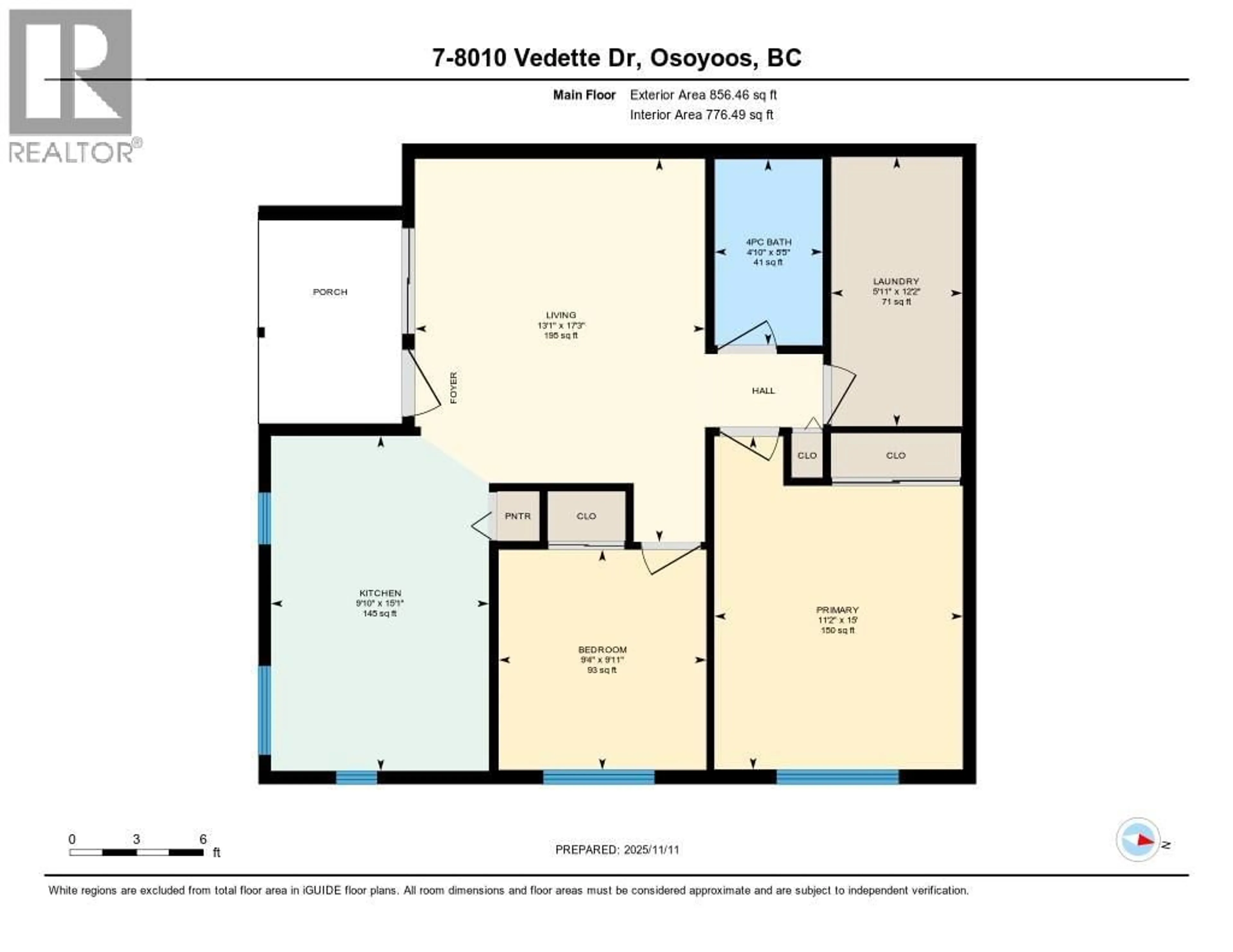 Floor plan for 7 - 8010 VEDETTE DRIVE, Osoyoos British Columbia V0H1V2