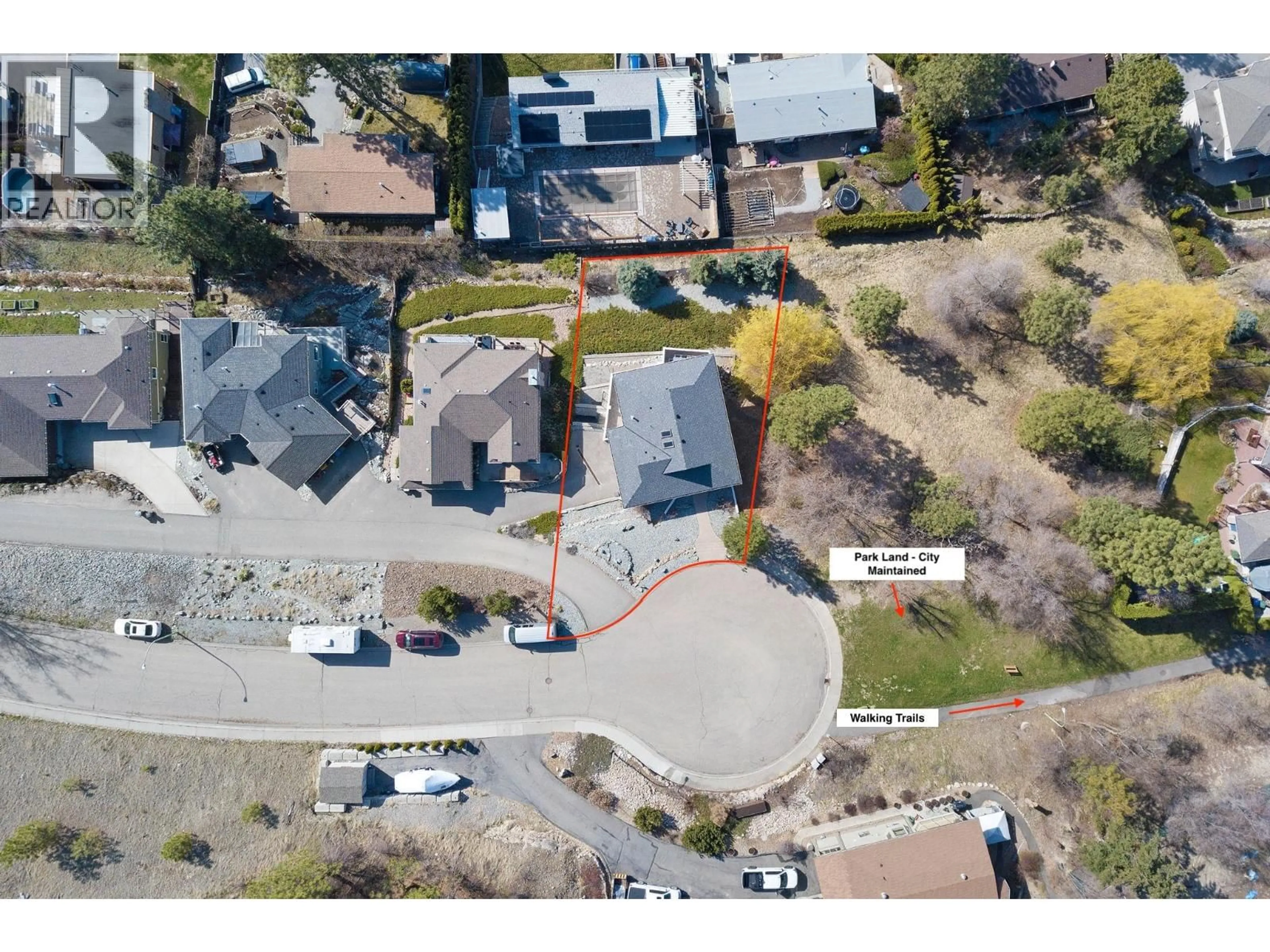 A pic from outside/outdoor area/front of a property/back of a property/a pic from drone, street for 1022 JAMES HOCKEY PLACE, Kelowna British Columbia V1X7L2