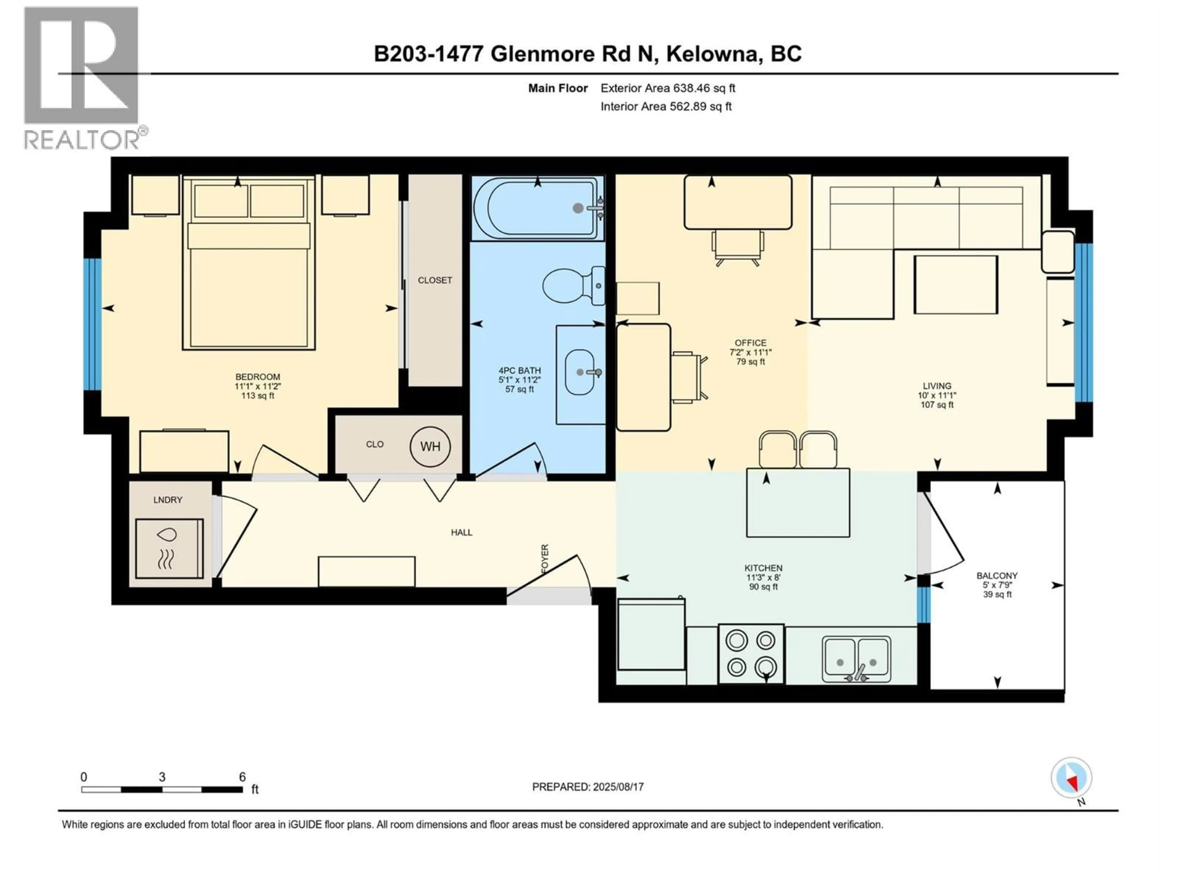 Floor plan for B-203 - 1477 GLENMORE ROAD NORTH, Kelowna British Columbia V1V2C5