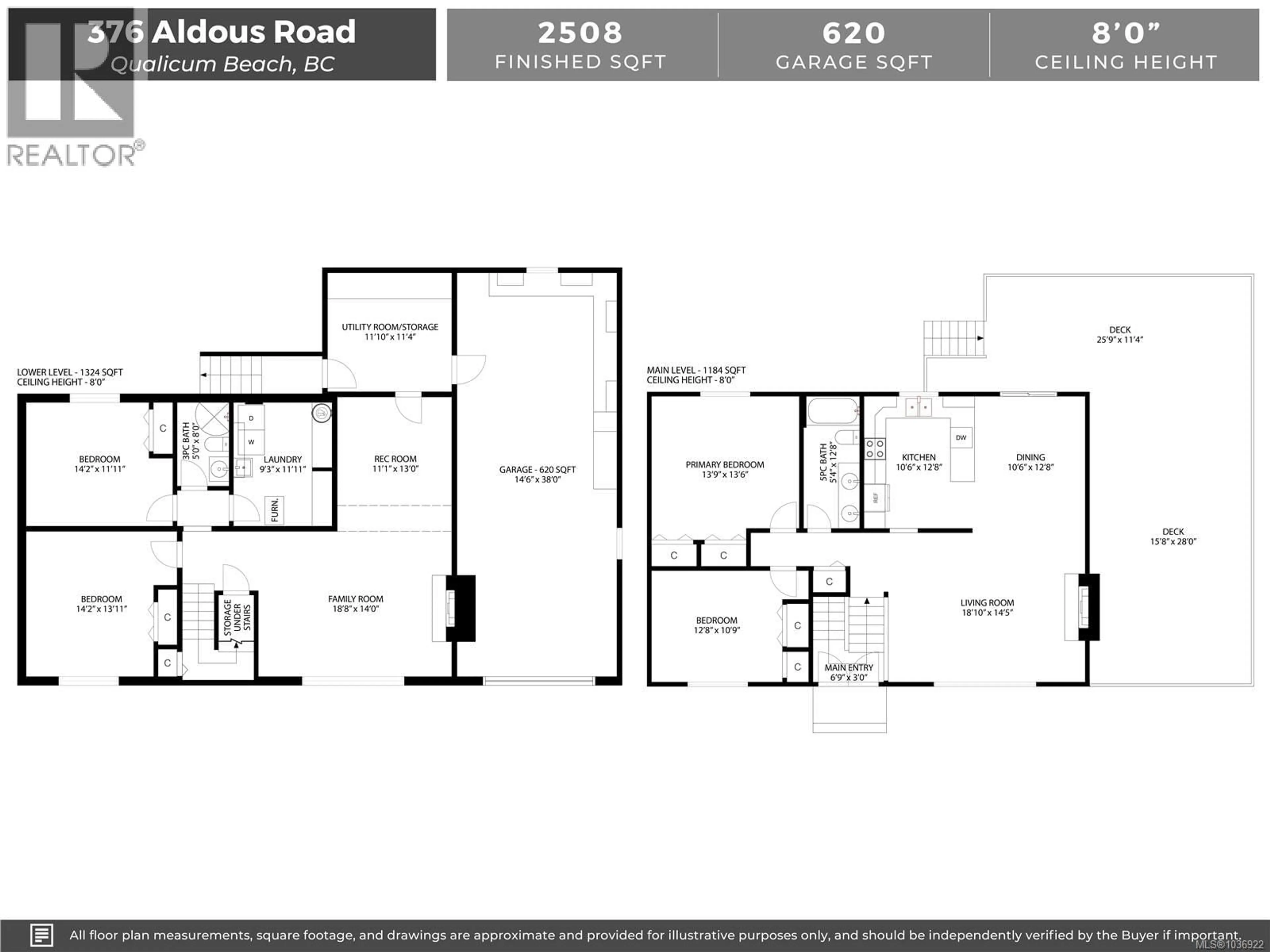 Floor plan for 376 ALDOUS ROAD, Qualicum Beach British Columbia V9K1M1
