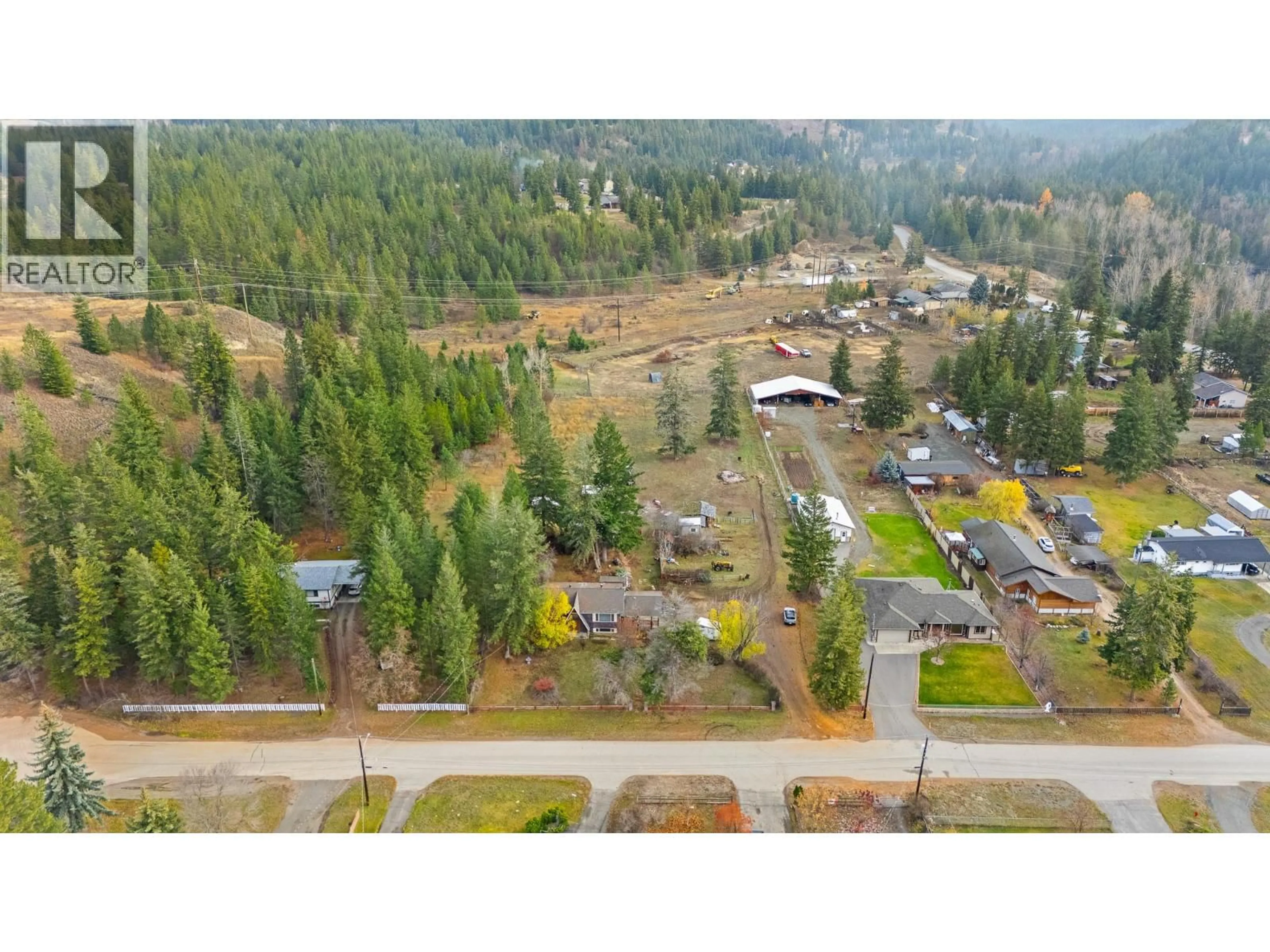A pic from outside/outdoor area/front of a property/back of a property/a pic from drone, forest/trees view for 4872 LODGEPOLE ROAD, Barriere British Columbia V0E1E0