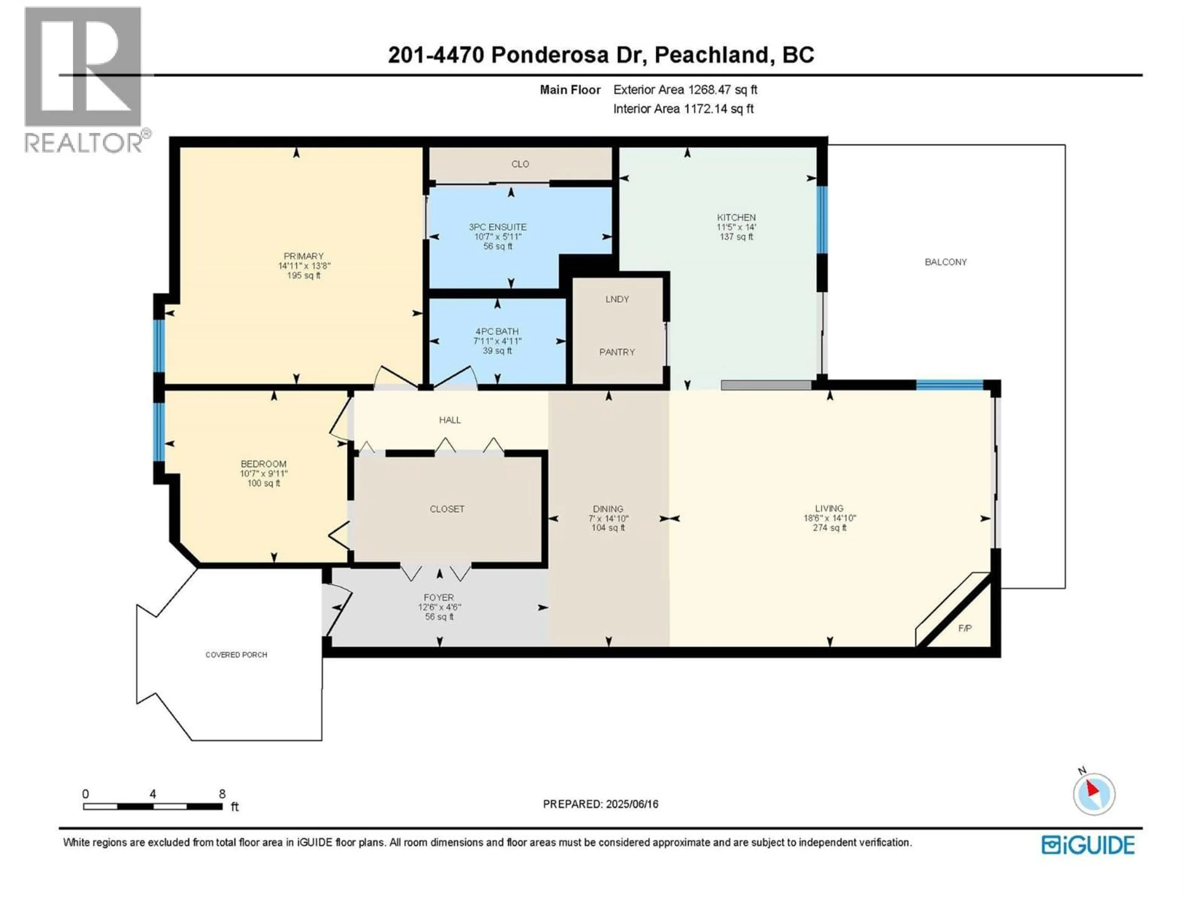 Floor plan for 201 - 4470 PONDEROSA DRIVE, Peachland British Columbia V0H1X5