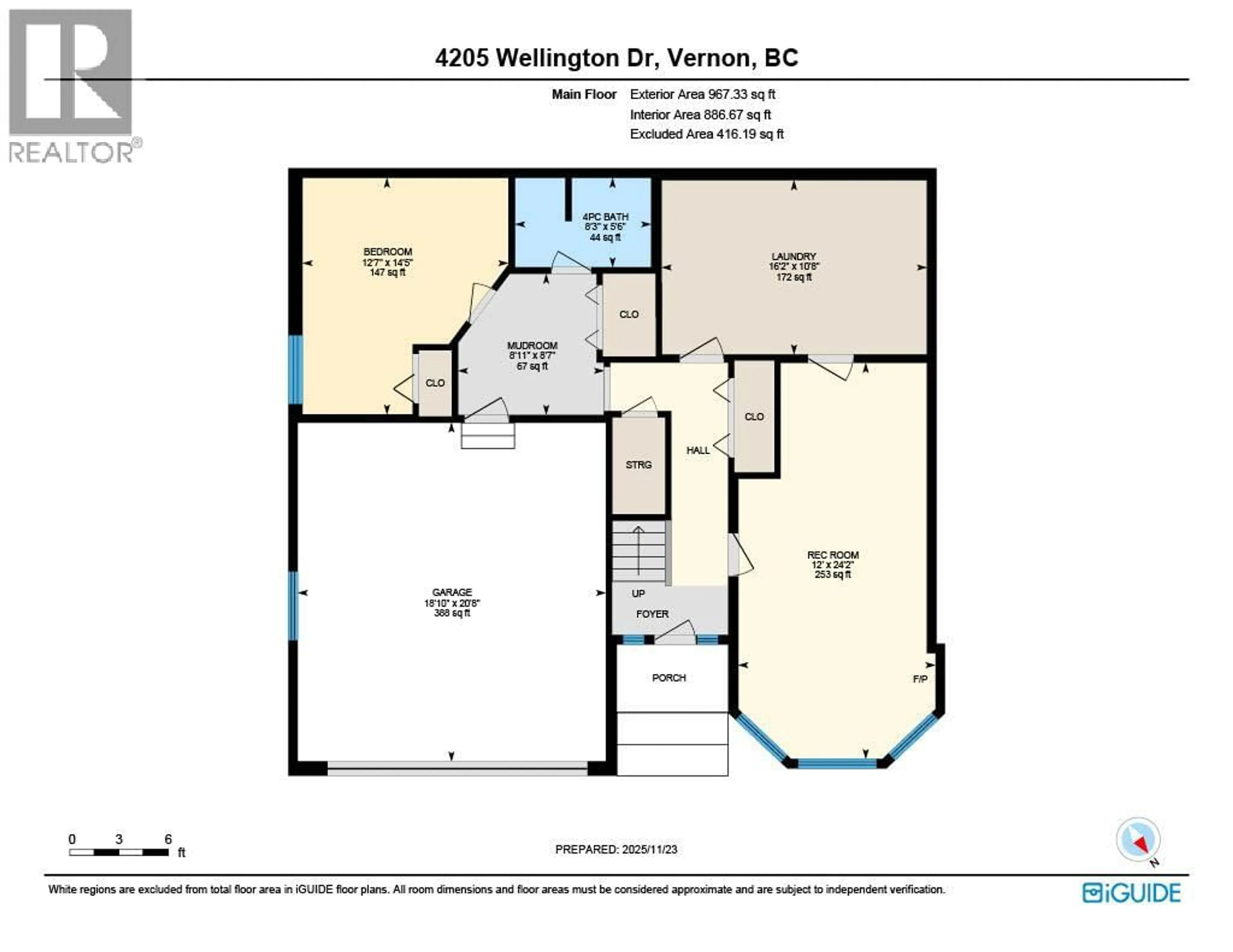 Floor plan for 4205 WELLINGTON DRIVE, Vernon British Columbia V1T9H7