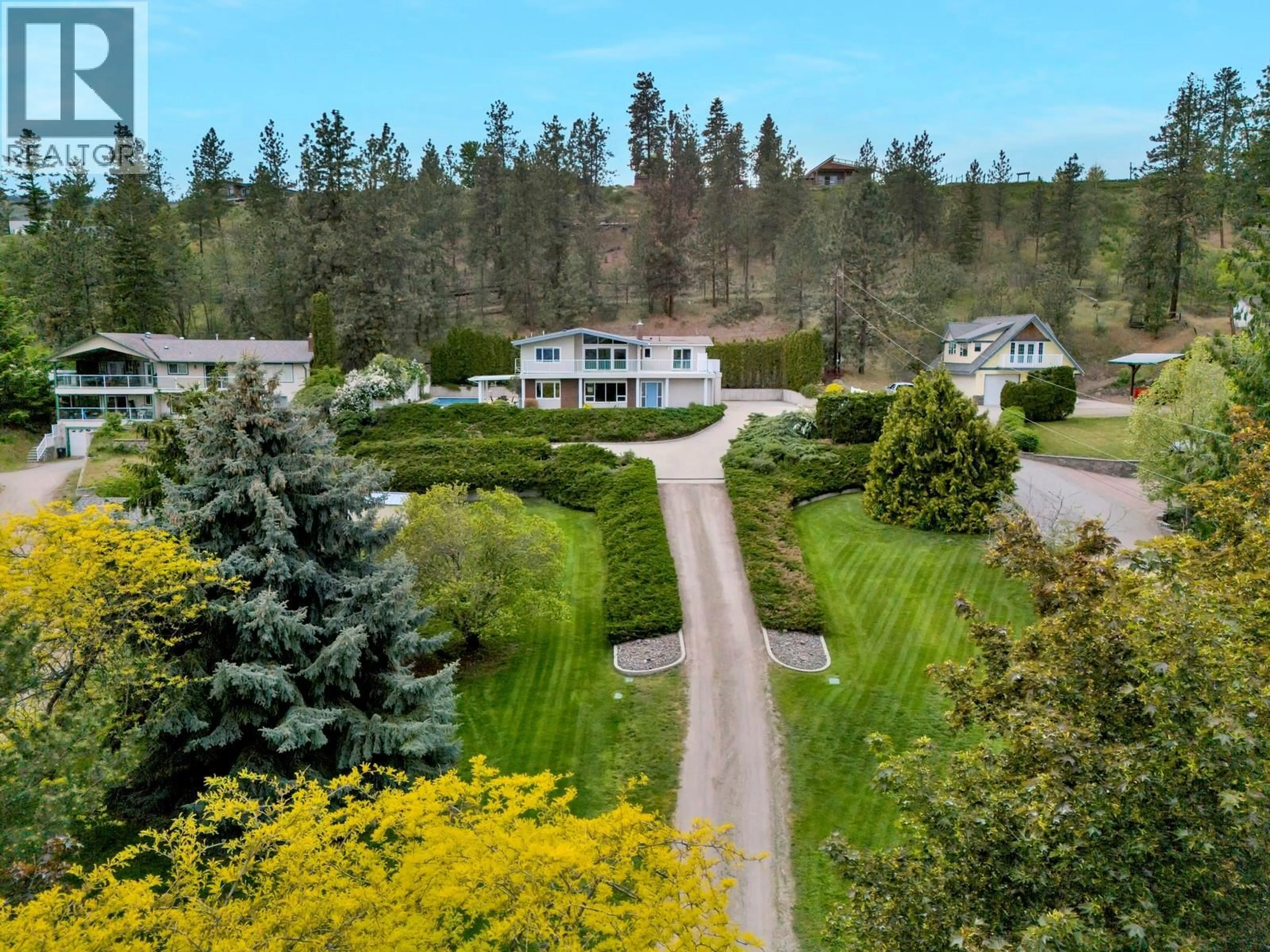 A pic from outside/outdoor area/front of a property/back of a property/a pic from drone, unknown for 3632 PAYNTER ROAD, Westbank British Columbia V4T1R1