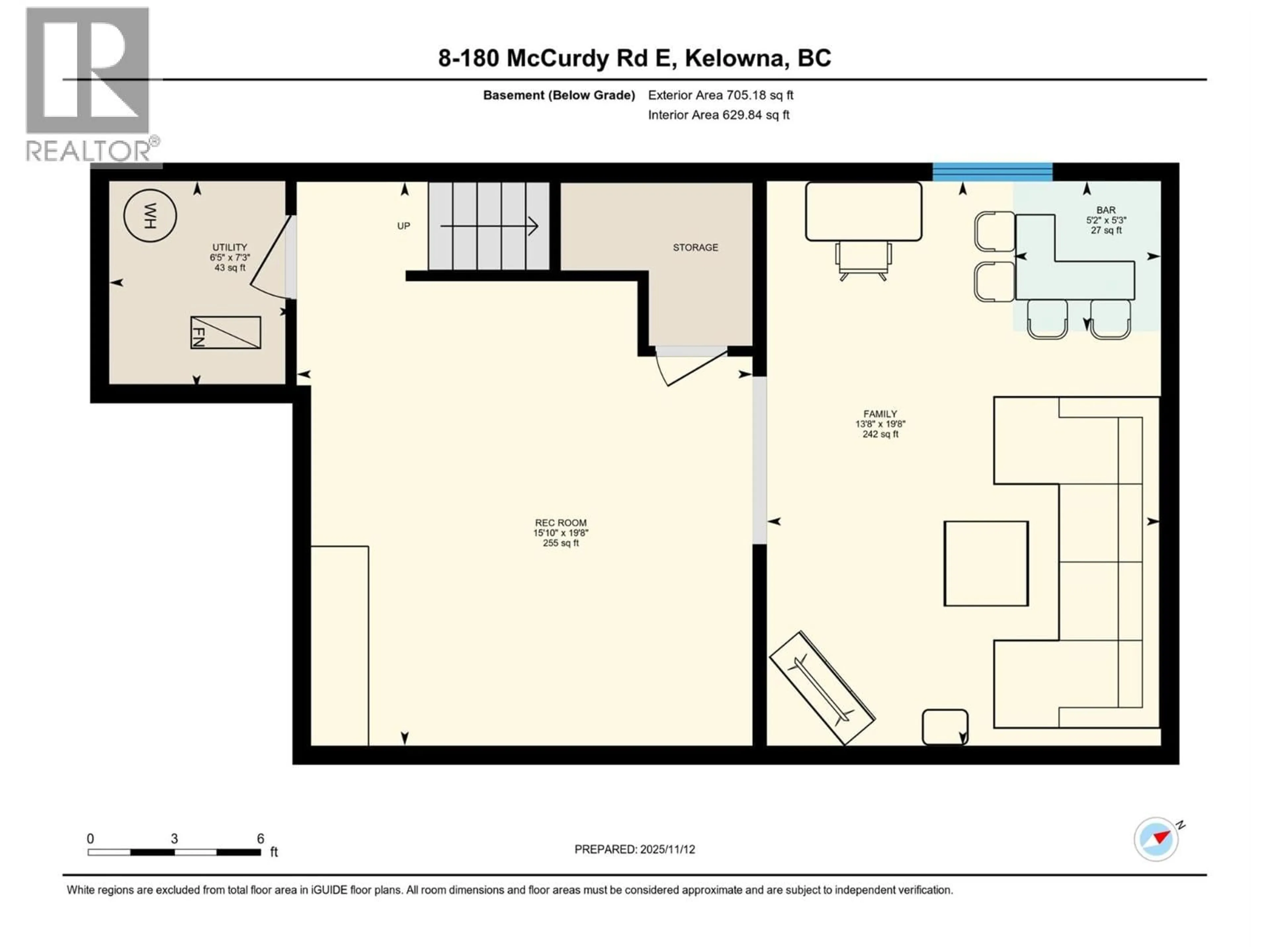 Floor plan for 8 - 180 MCCURDY ROAD, Kelowna British Columbia V1X2N9