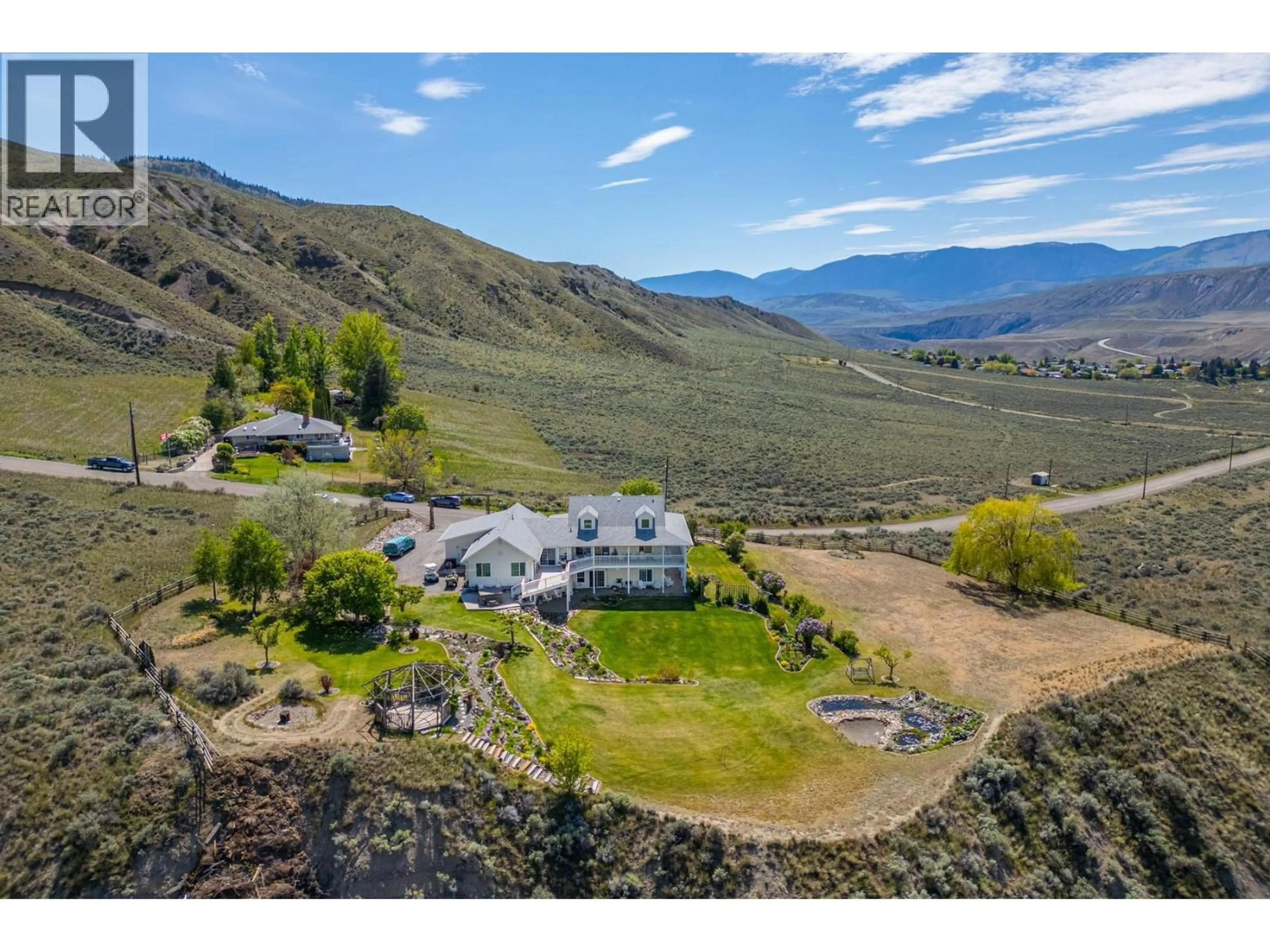 A pic from outside/outdoor area/front of a property/back of a property/a pic from drone, mountain view for 570 MESA VISTA DRIVE, Ashcroft British Columbia V0K1A0