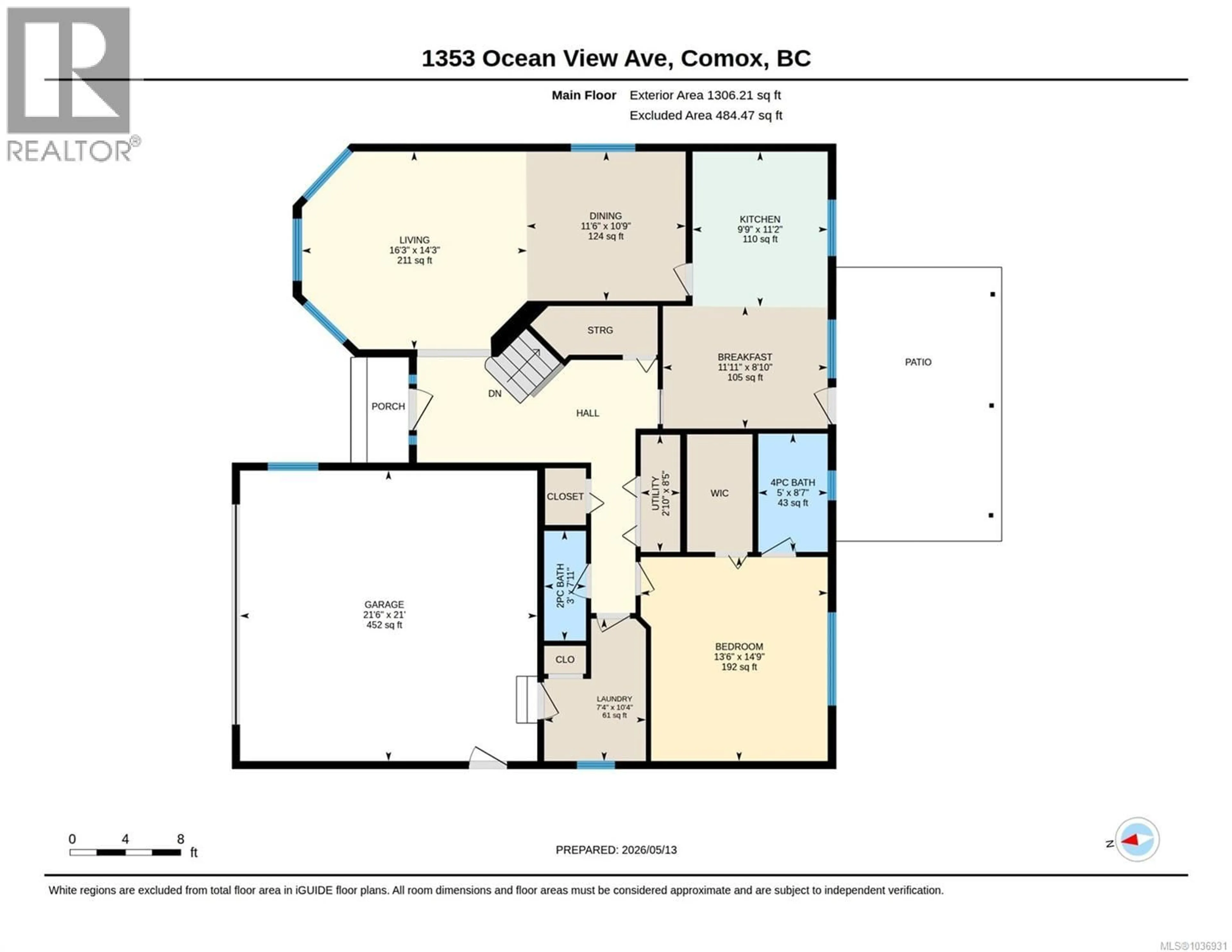 Floor plan for 1353 OCEAN VIEW AVENUE, Comox British Columbia V9M3R2