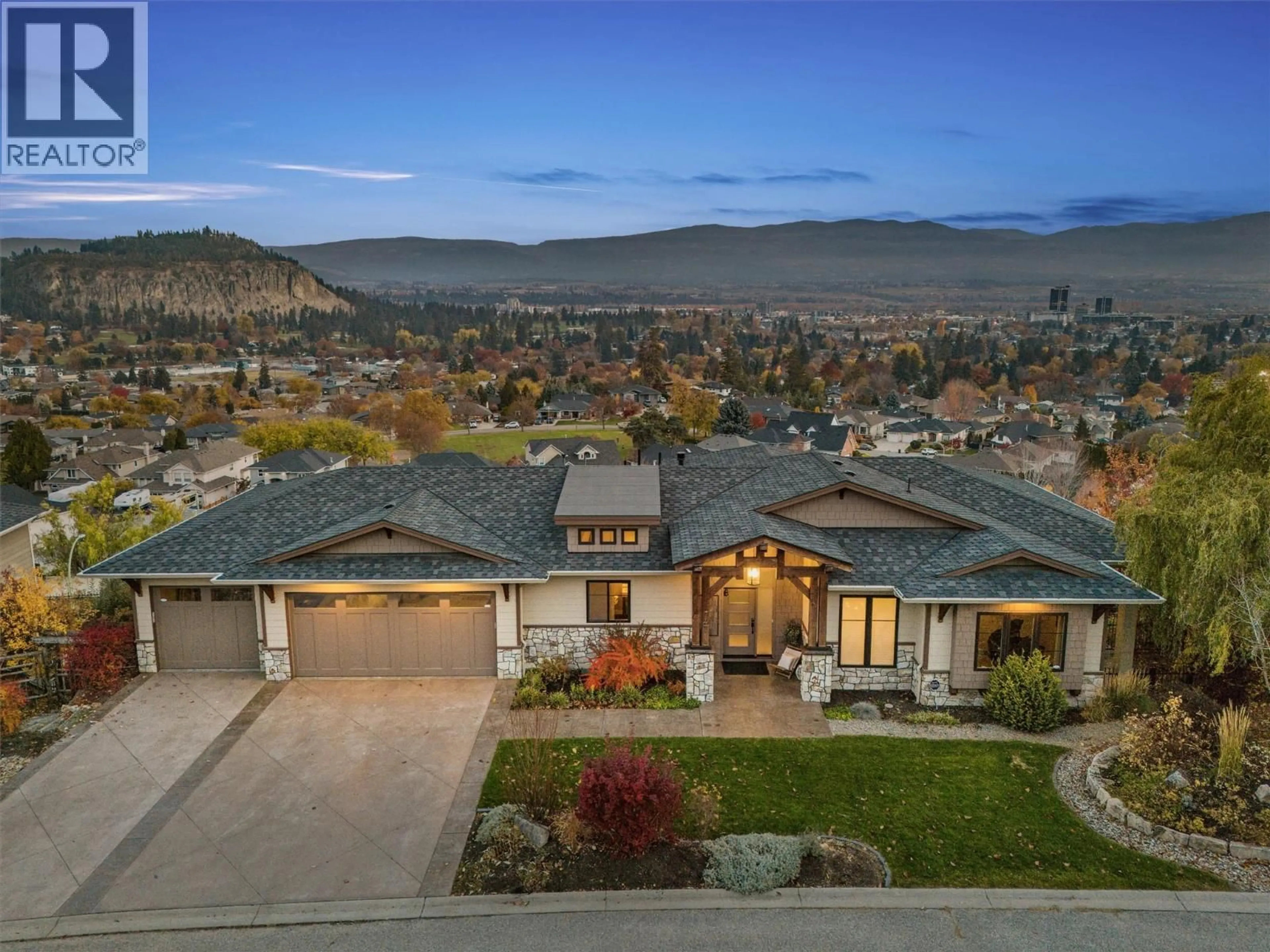 A pic from outside/outdoor area/front of a property/back of a property/a pic from drone, mountain view for 747 TRADITIONS CRESCENT, Kelowna British Columbia V1V2Y2