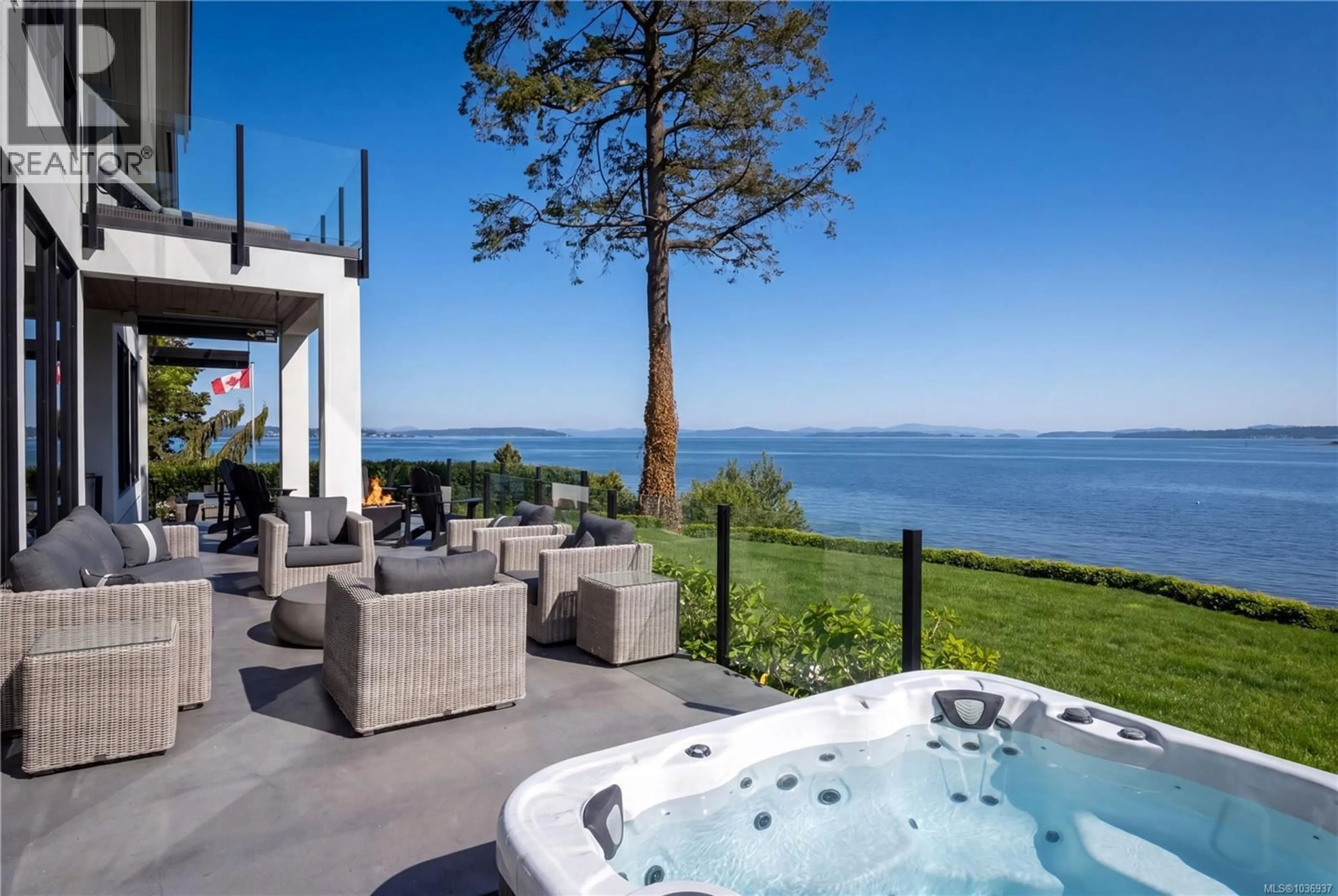 Patio, water/lake/river/ocean view for 8425 LOCHSIDE DRIVE, Central Saanich British Columbia V8M1T9