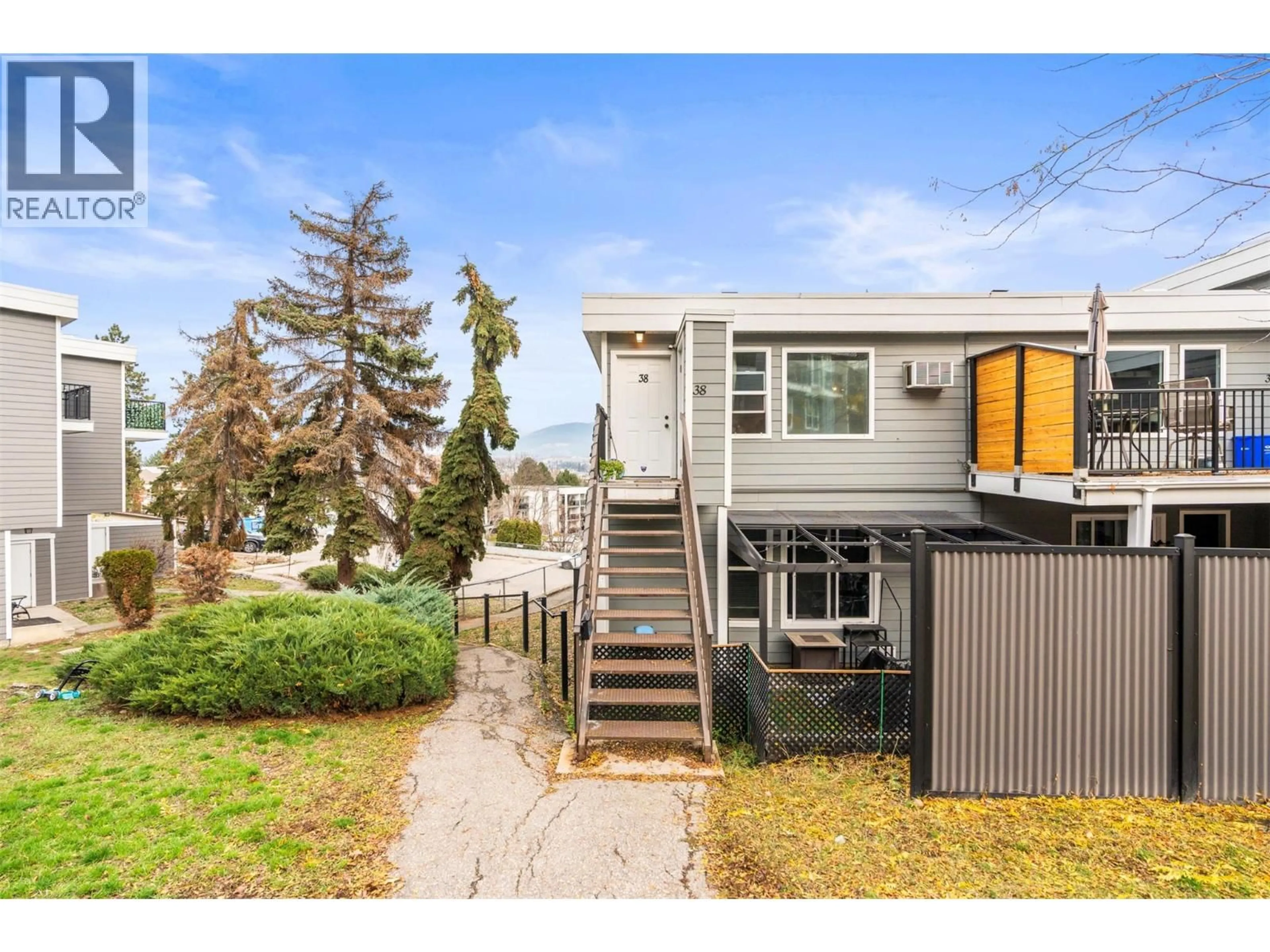 A pic from outside/outdoor area/front of a property/back of a property/a pic from drone, street for 38 - 3800 40 AVENUE, Vernon British Columbia V1T6S3