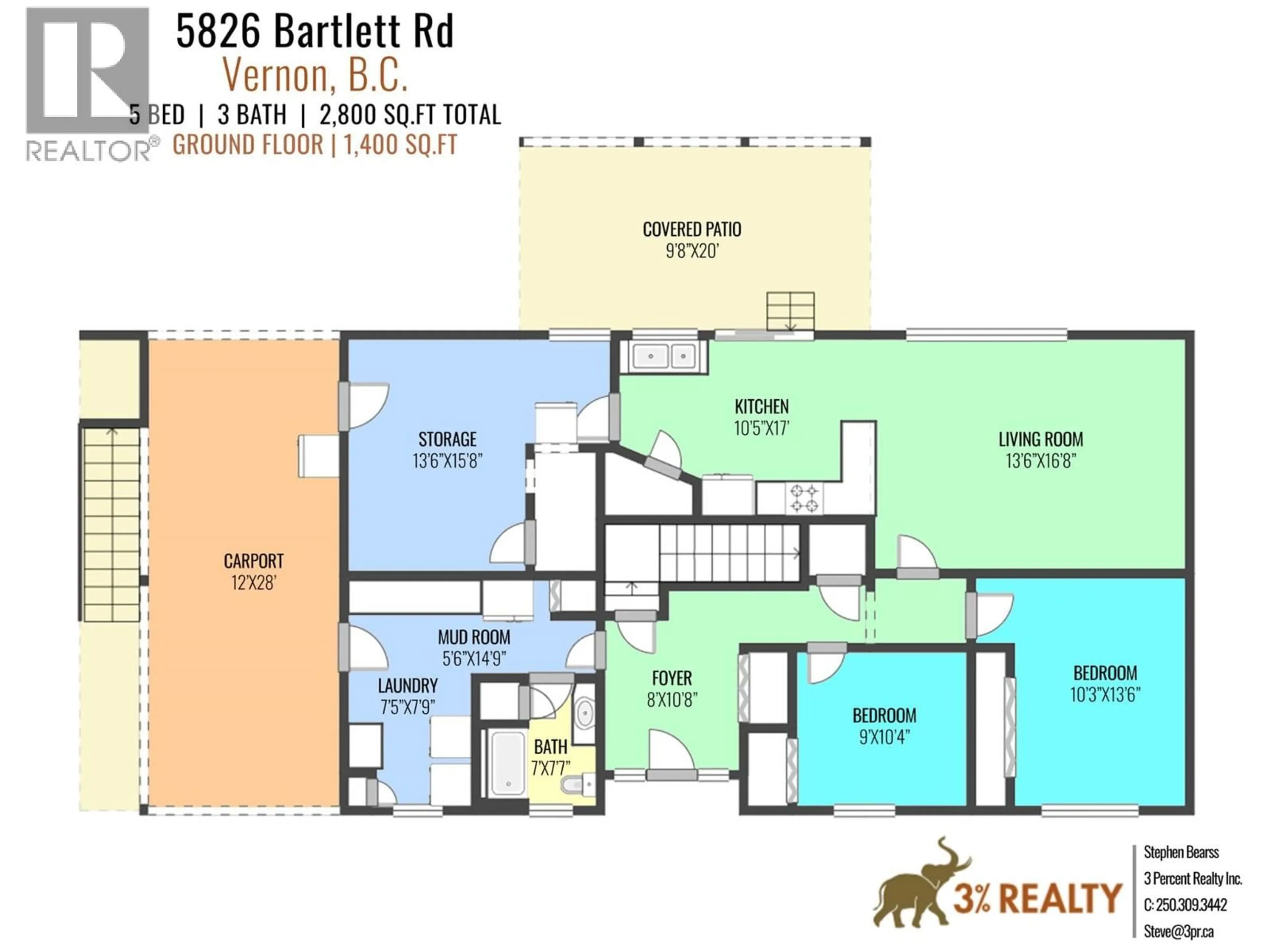 Floor plan for 5826 BARTLETT ROAD, Vernon British Columbia V1H1B2