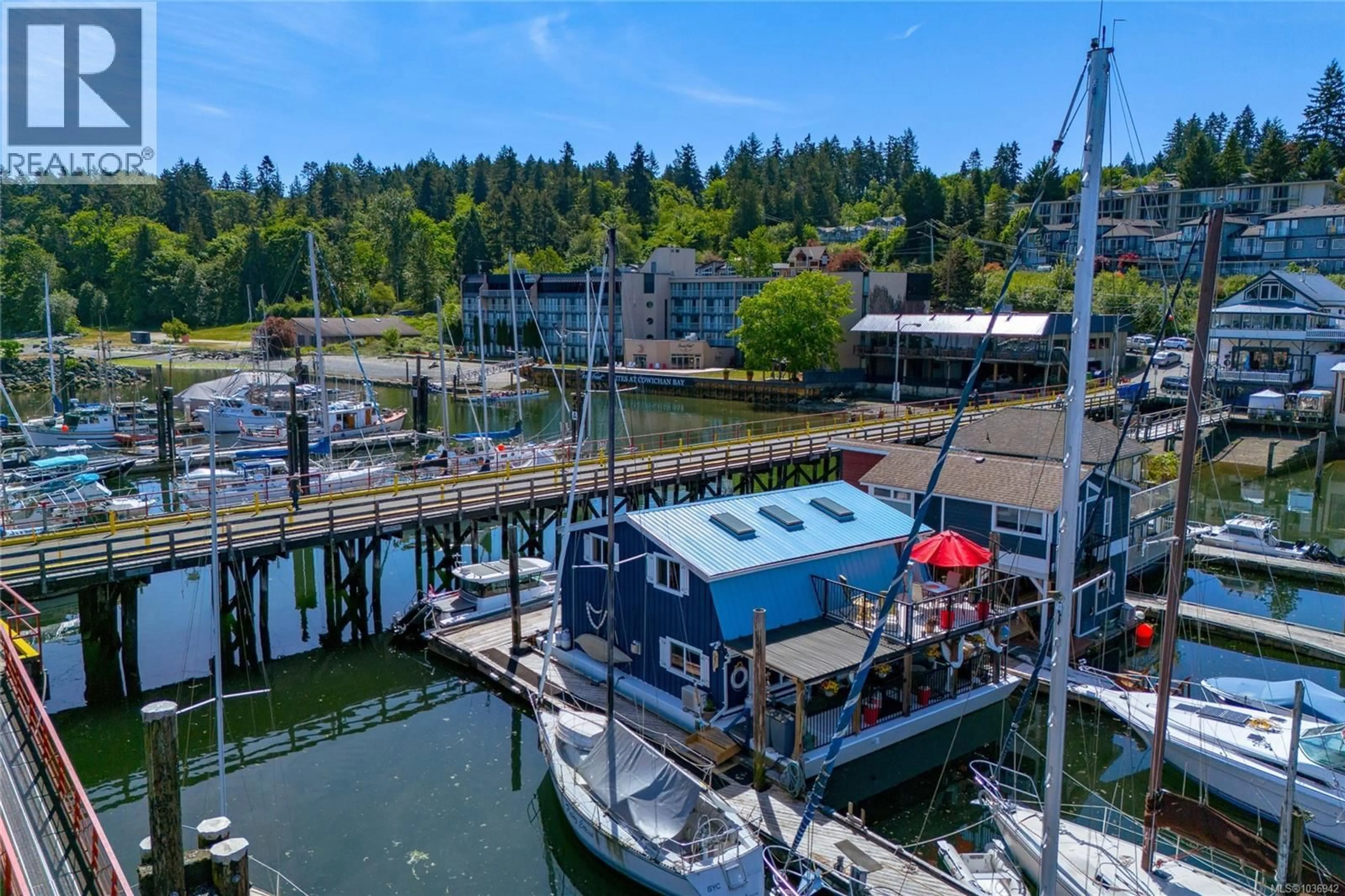 A pic from outside/outdoor area/front of a property/back of a property/a pic from drone, water/lake/river/ocean view for 4 - 1705 COWICHAN BAY ROAD, Cowichan Bay British Columbia V0R1N2