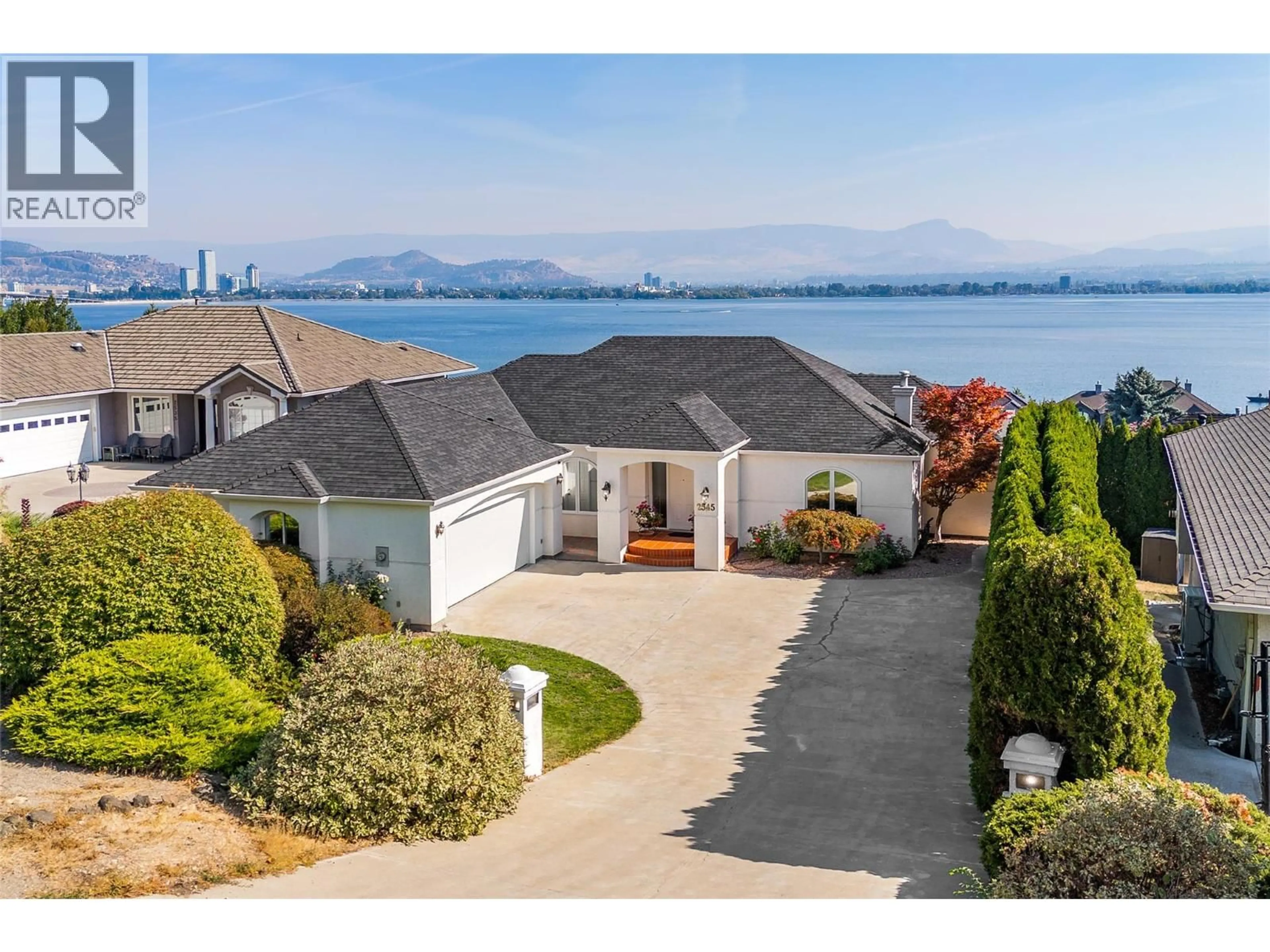 A pic from outside/outdoor area/front of a property/back of a property/a pic from drone, water/lake/river/ocean view for 2545 CAMPBELL ROAD, West Kelowna British Columbia V1Z1S9