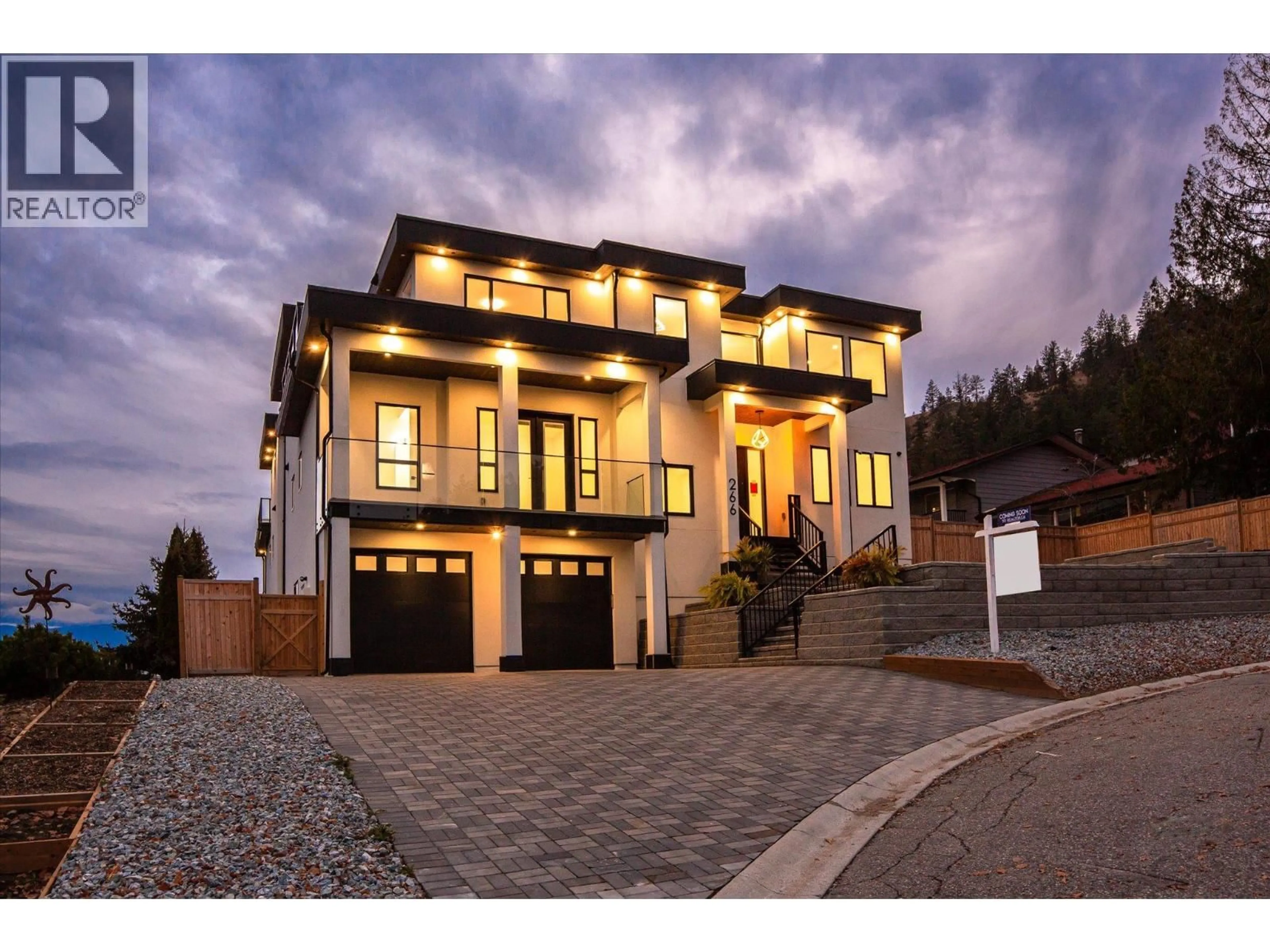 Home with brick exterior material, street for 266 RANCHHILL COURT, Kelowna British Columbia V1V1T4