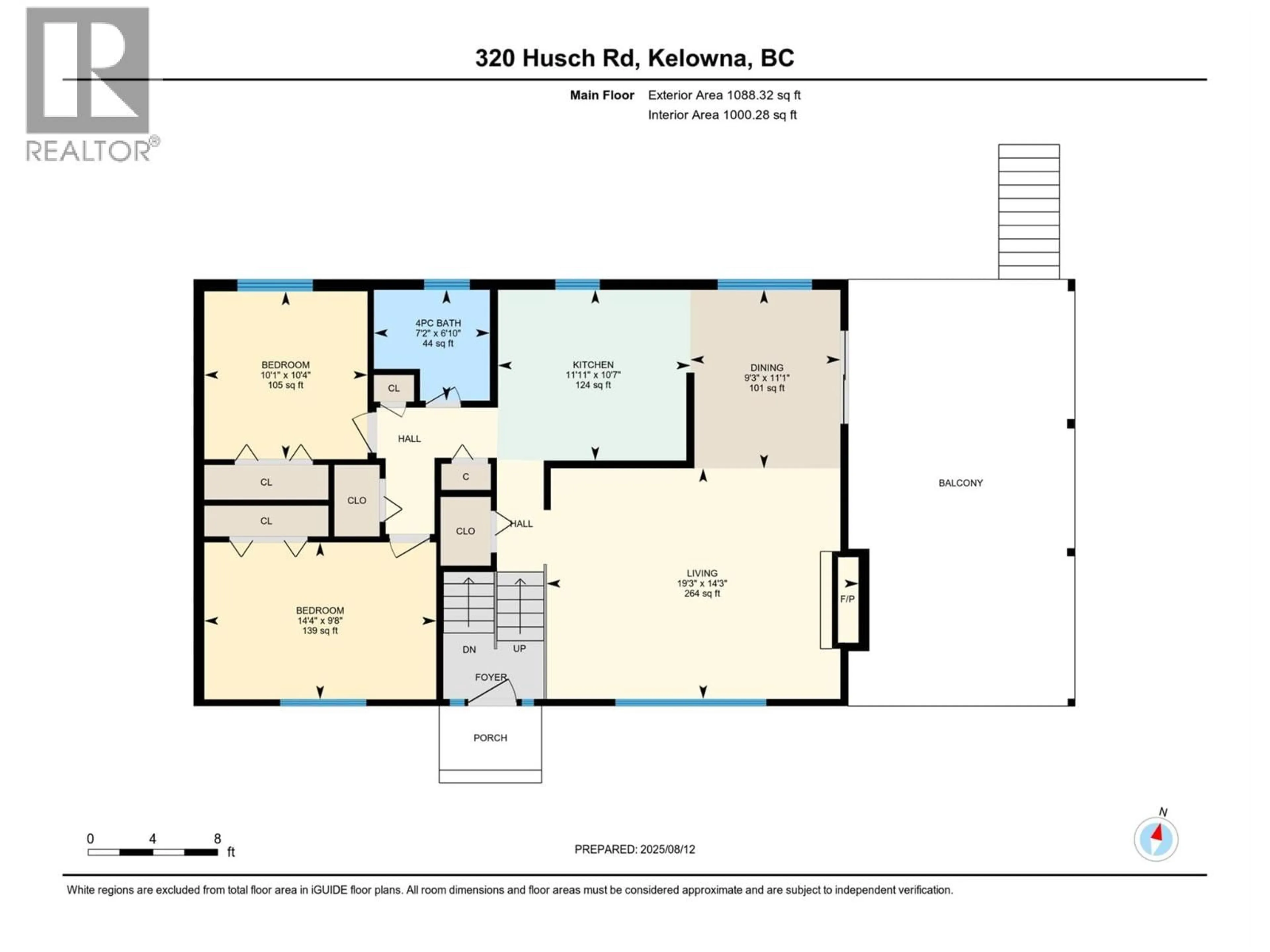 Floor plan for 320 HUSCH ROAD, Kelowna British Columbia V1X1N1
