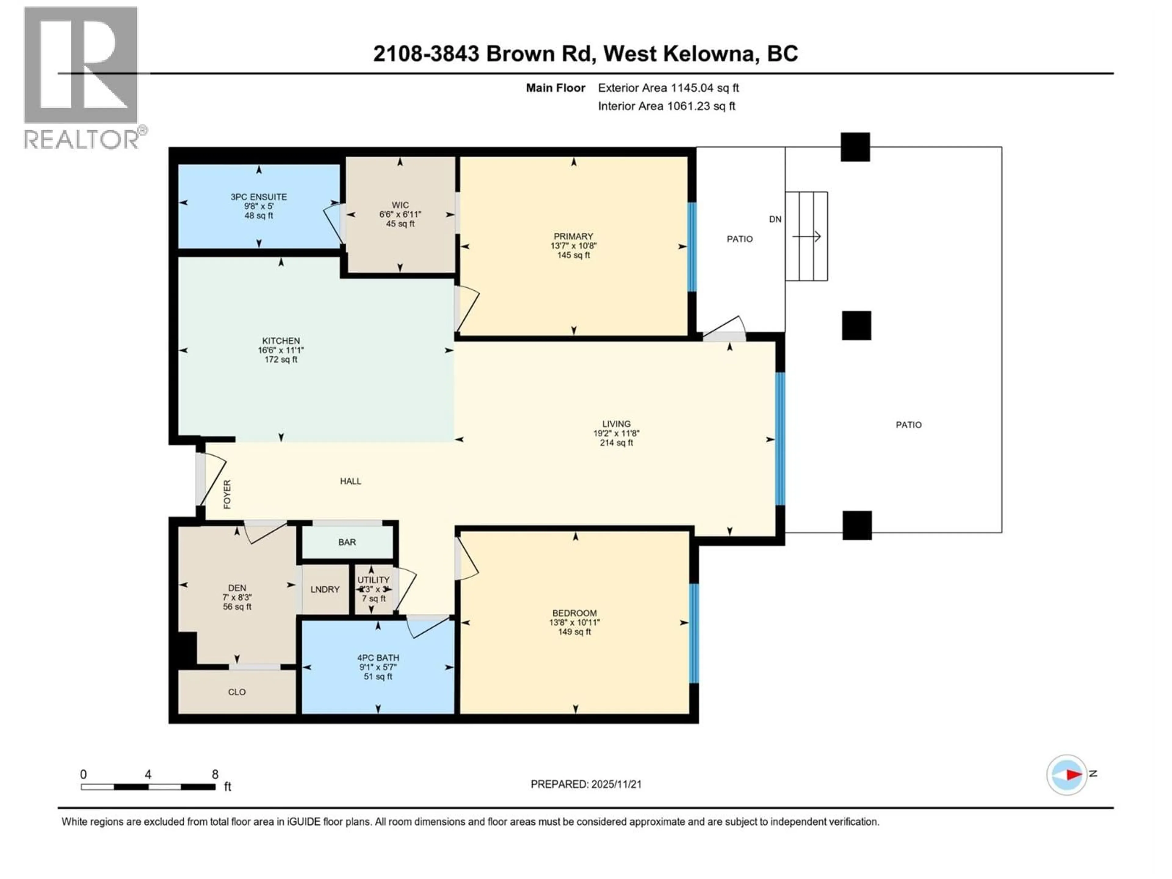 Floor plan for 2108 - 3843 BROWN ROAD, West Kelowna British Columbia V4T2J3